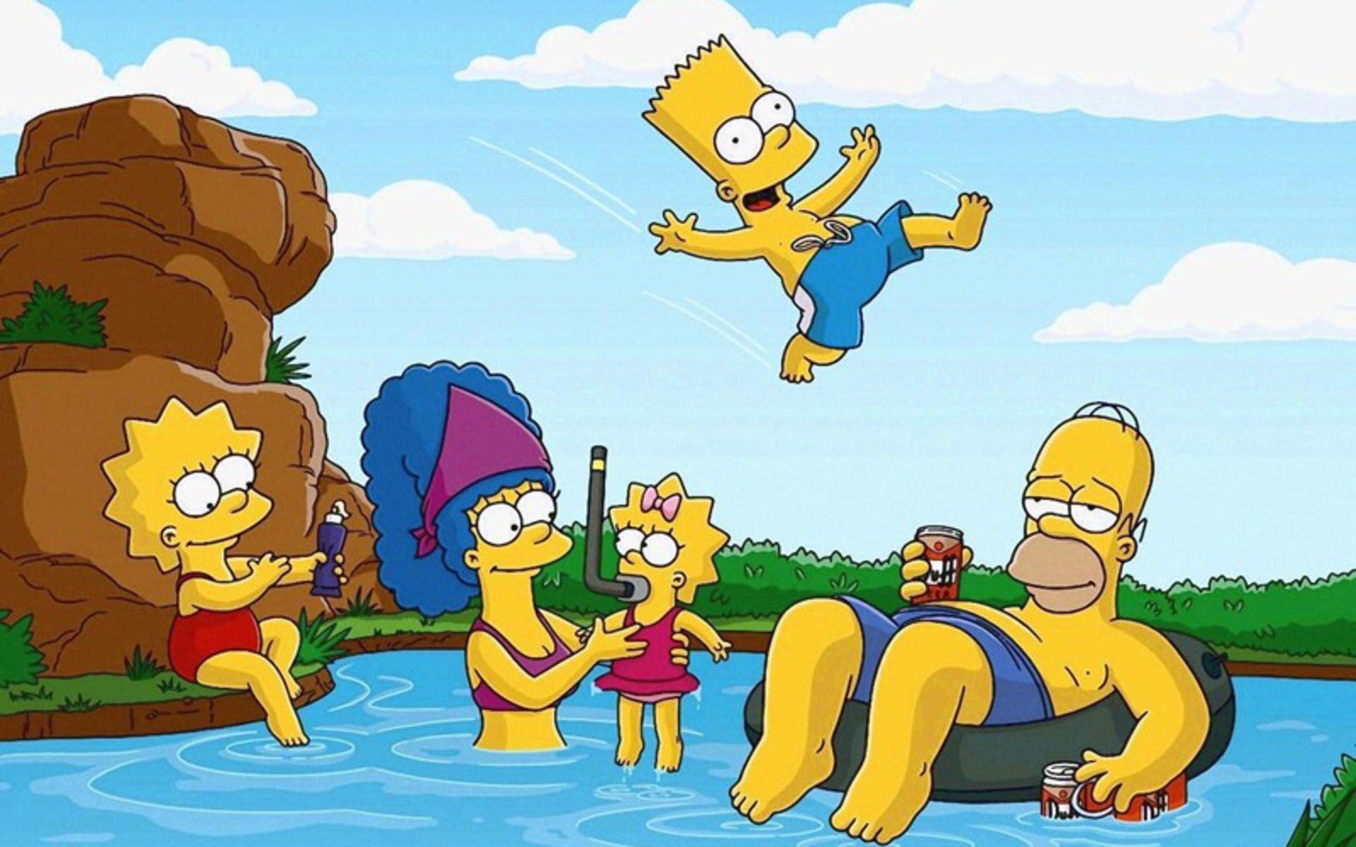 1920x1200 Wallpaper, mac, happy, vacation, simpsons, simpson, cartoons