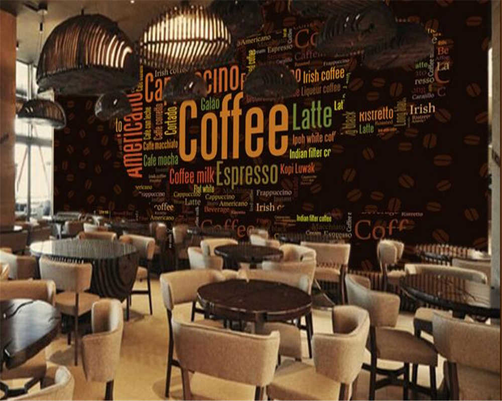 1000x800 beibehang Custom mural 3D wallpaper alphabet coffee cup decorated background coffee shop background wallpaper for walls 3 d. background wallpaper. 3D wallpaperwallpaper for walls