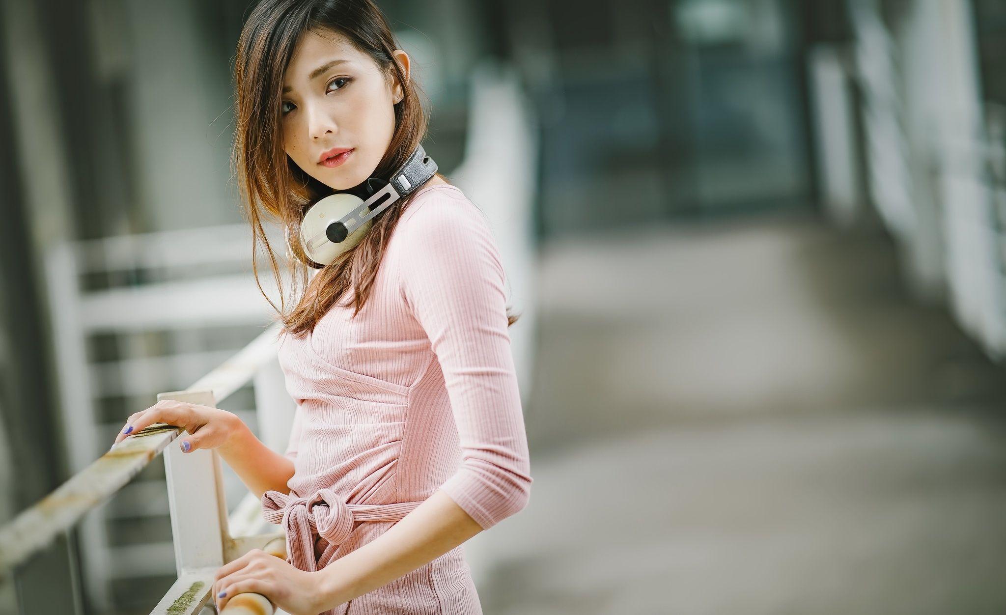 2048x1252 #Asian, #headphones, #women, #Sennheiser wallpaper. Mocah.org HD Wallpaper