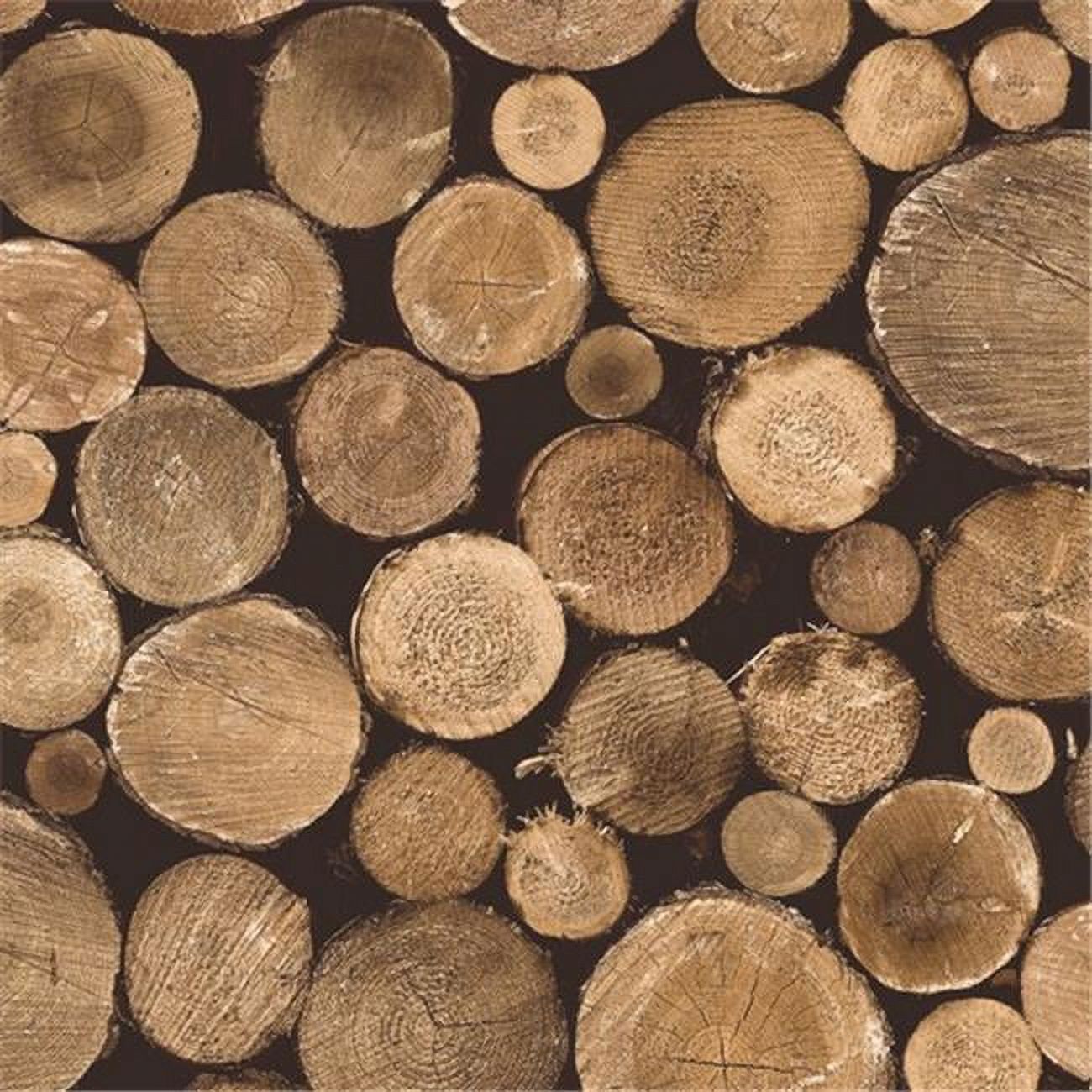 1300x1300 Walls Republic R3707 Contemporary Faux Wood Nature Tree Stump Firewood Wallpaper, Brown.97 ft x 20.8 in
