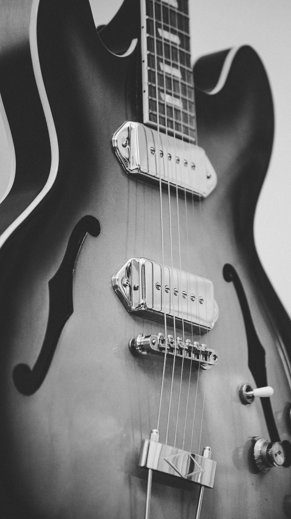 938x1668 Download Wallpaper 938x1668 Guitar, Bw, Electric Guitar, Strings Iphone 8 7 6s 6 For Parallax HD Background