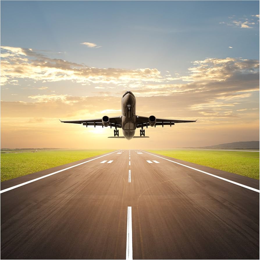 894x893 APALIS Wallpaper Aeroplane Taking Off Photo Square With 106754 Apron, Multi Colour, Multi Coloured : Amazon.de: DIY & Tools