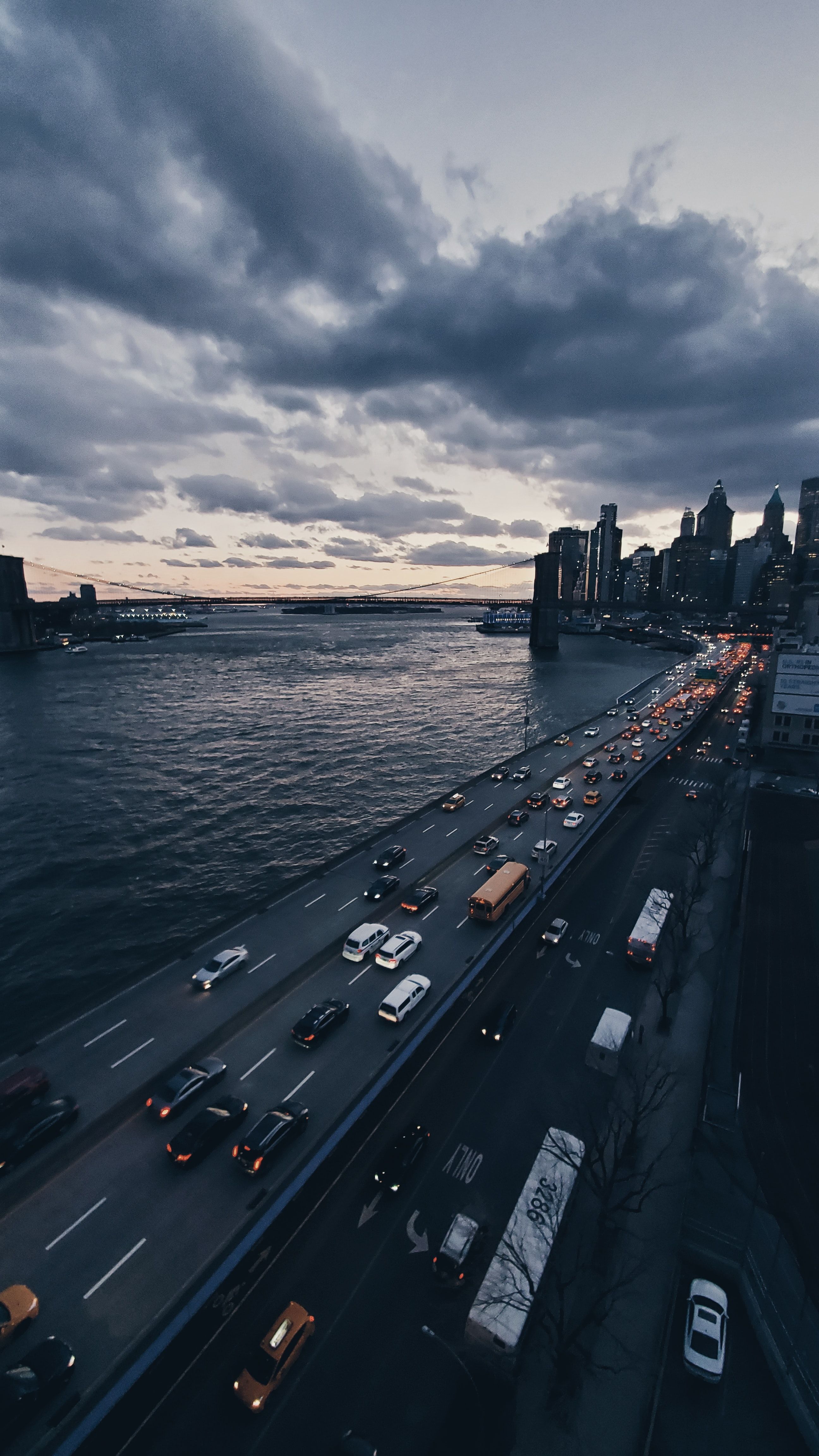 2592x4608 Download wallpaper 2592x4608 road, night city, city, lights HD background