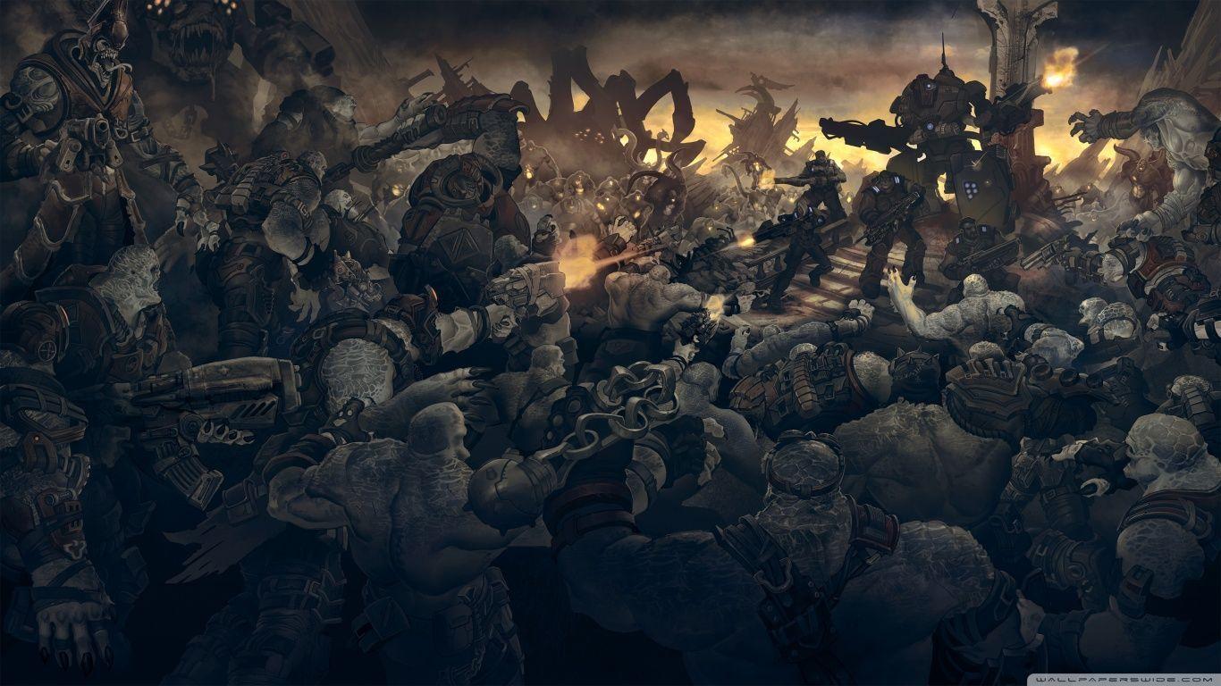 1366x768 God of war world iii wallpaper WallPaper 1920×1080 World War 3 Wallpaper (40 Wallpaper). Adorable Wallpaper. Gears of war, Art contest, Fan art
