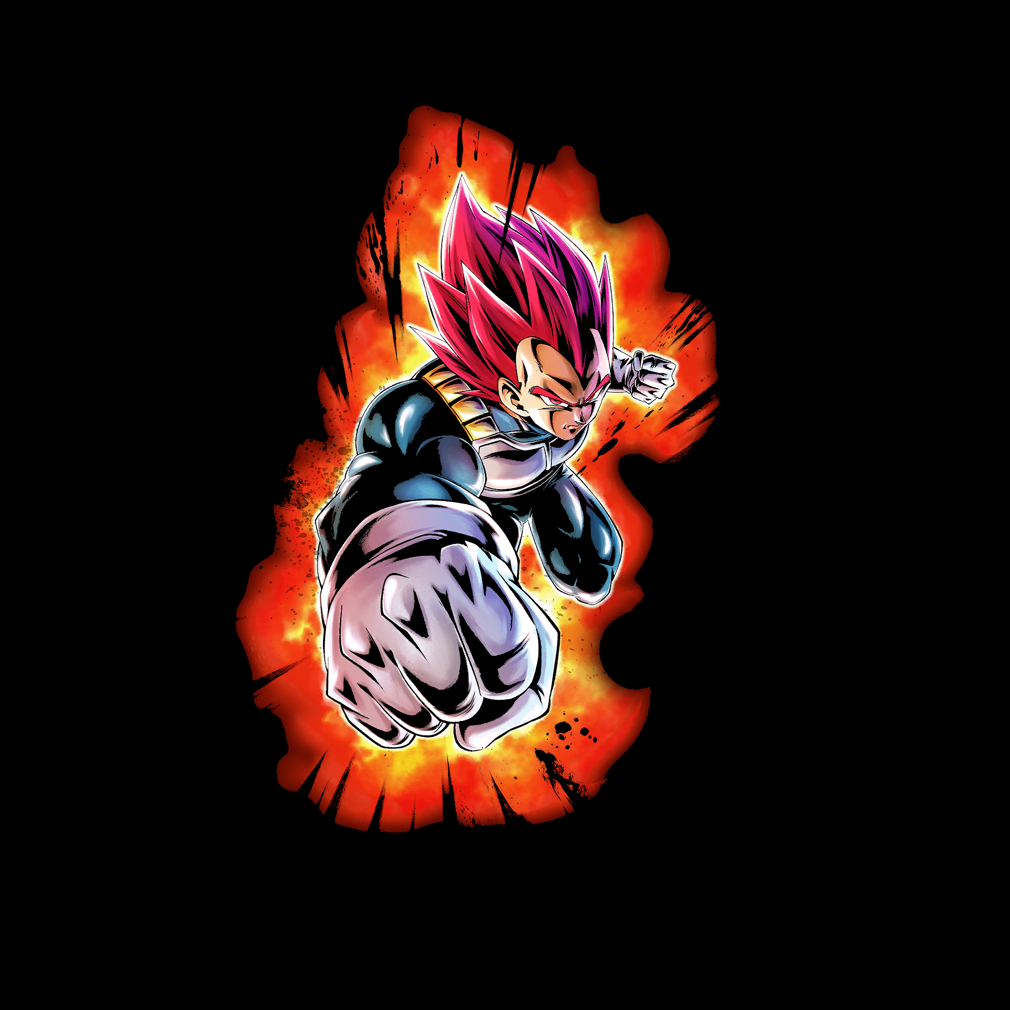 2048x2048 Vegeta Red Wallpaper