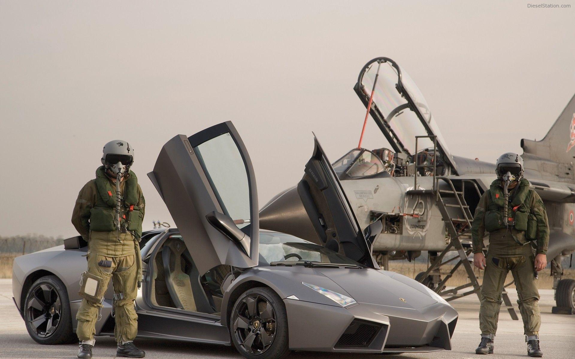 1920x1200 Lamborghini Reventon vs Tornado Jet Fighter Widescreen Exotic Car