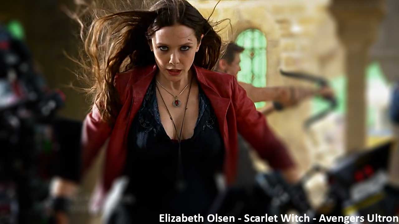1280x720 Elizabeth Olsen Scarlet Witch Wallpaper