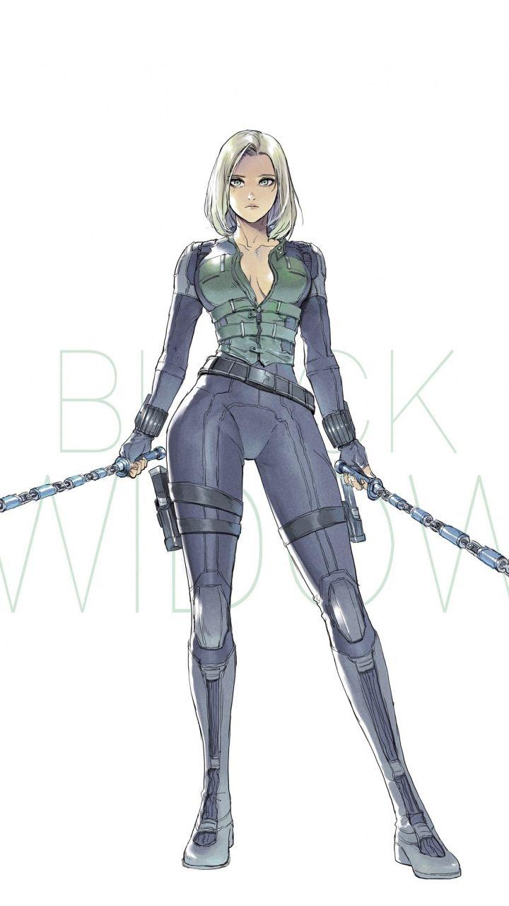 720x1280 Mind Blowing Wallpaper Black Widow, Minimal, Artwork, Superhero, Avengers: Infinity War, 720x1280 Wallpaper Large Image