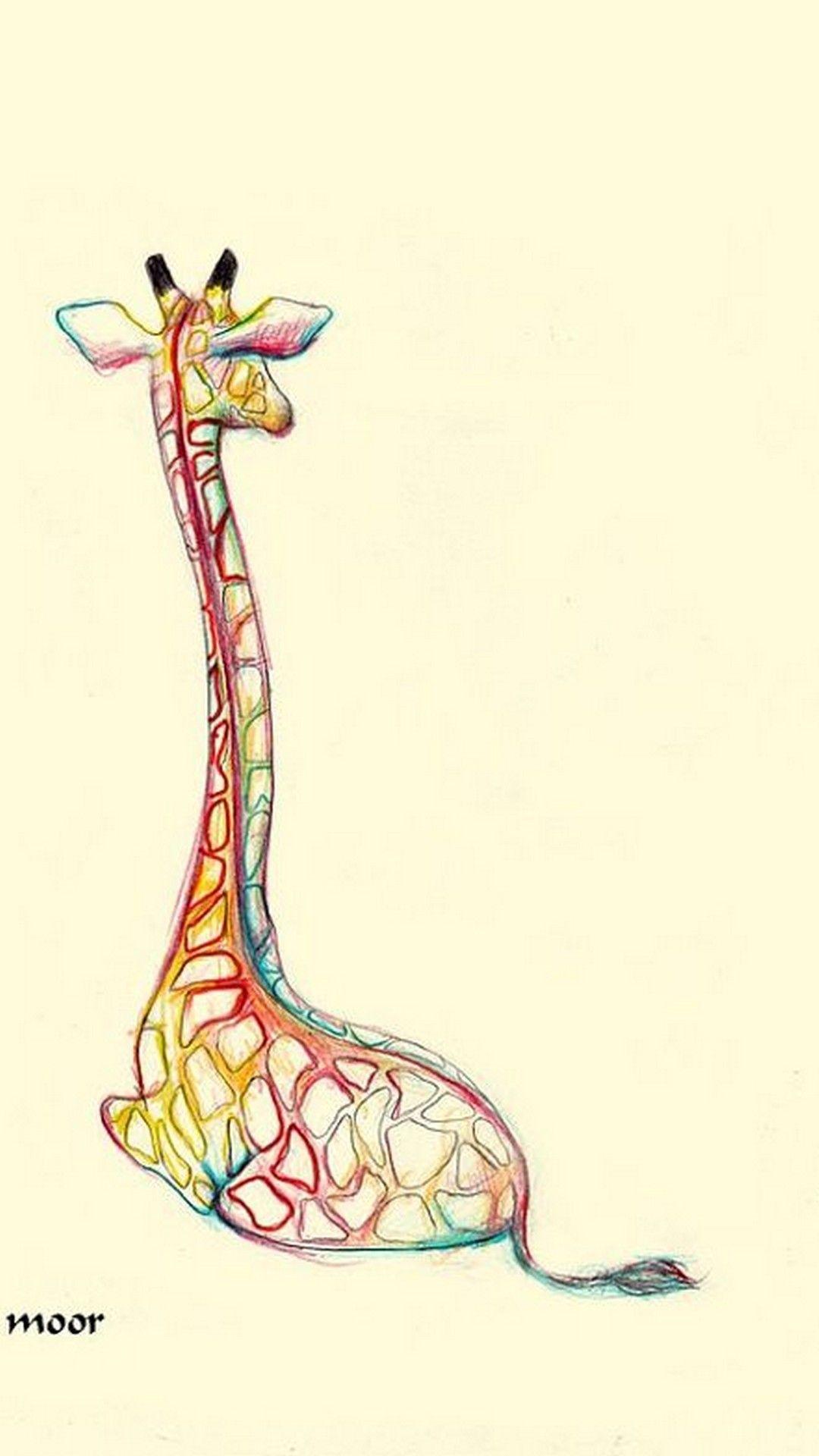1080x1920 Cute Giraffe Wallpaper