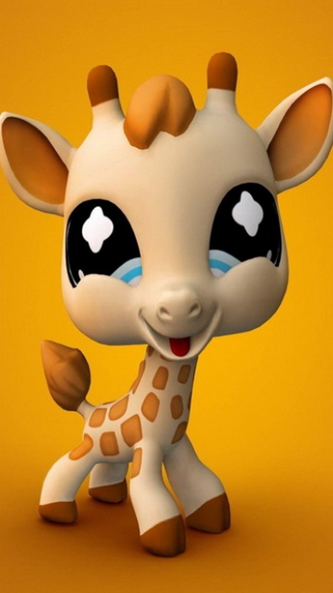1080x1920 Cute Giraffe Wallpaper