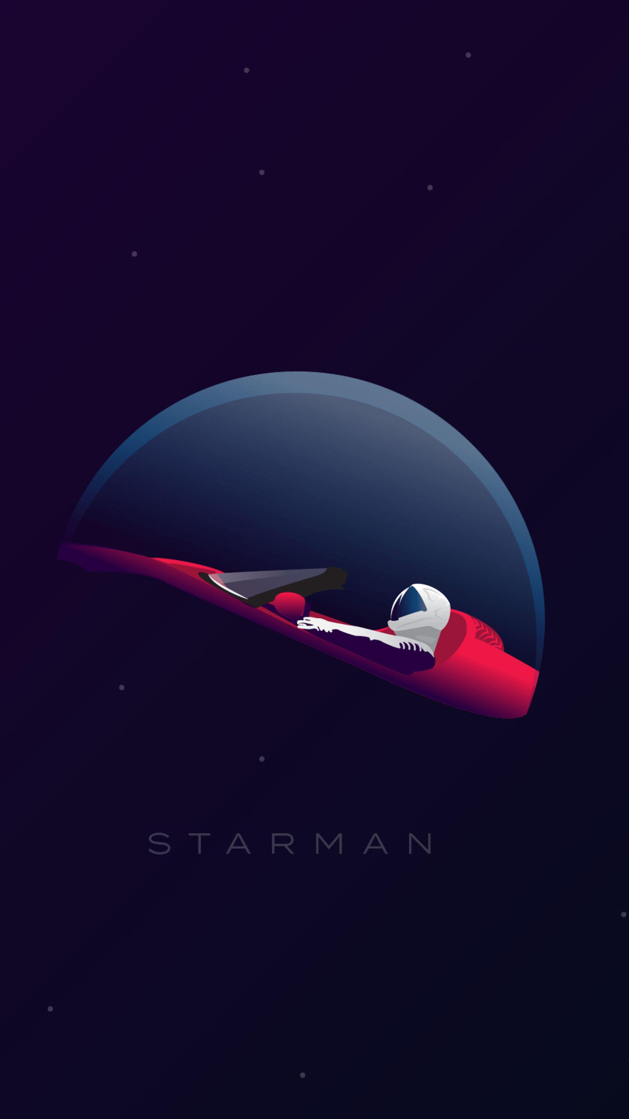 2160x3840 Starman Illustration In 2160x3840 Resolution. Space art wallpaper, Space art, Art wallpaper