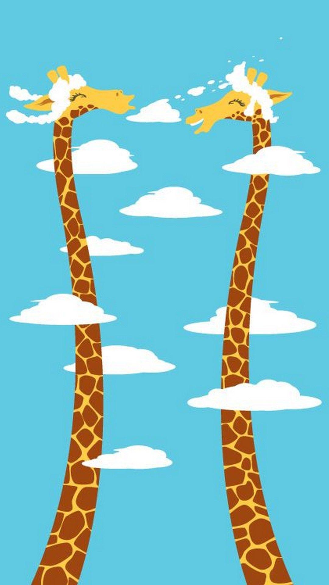 1080x1920 Cute Giraffe HD Wallpaper 3D iPhone Wallpaper