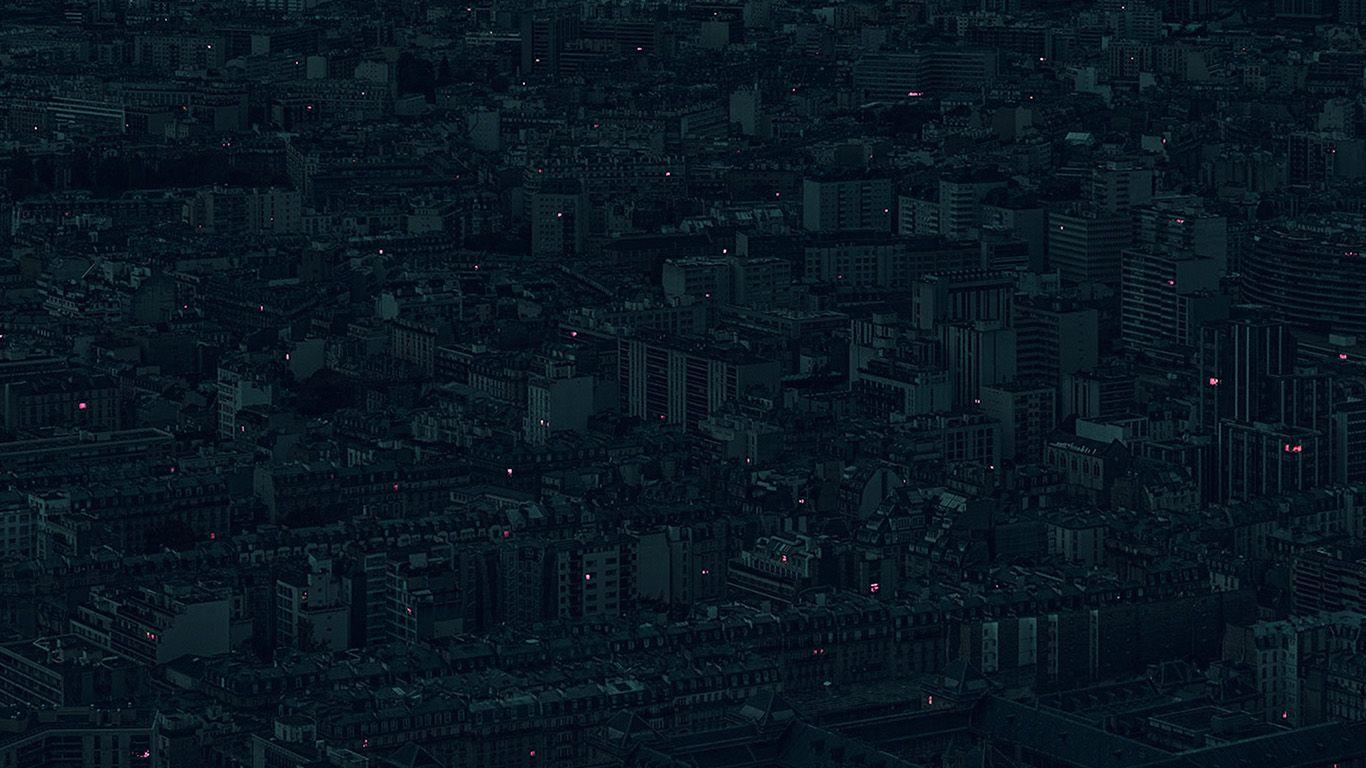 1366x768 Night City Dark Minimal Illustration Art Green Wallpaper