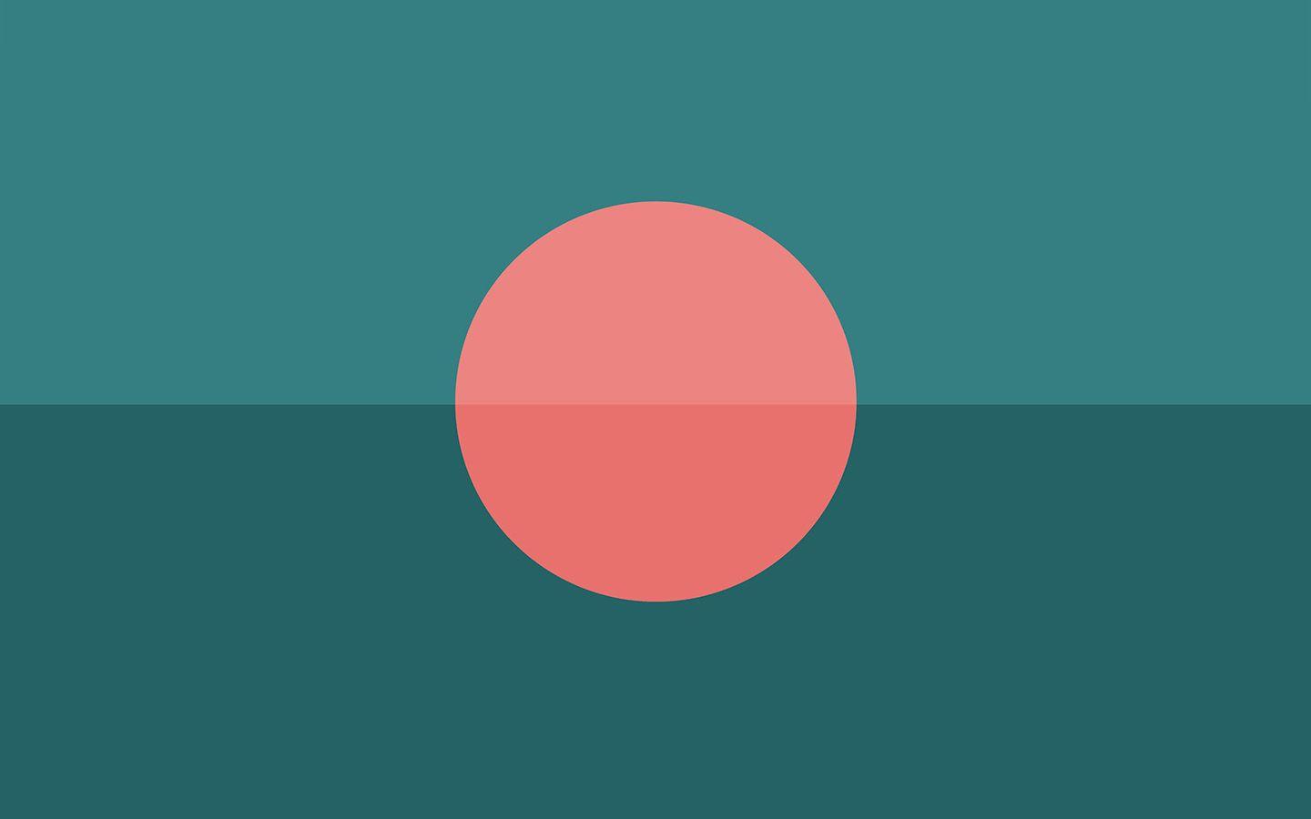 1440x900 Minimal Tycho Art Green Sun Red Illustration Wallpaper