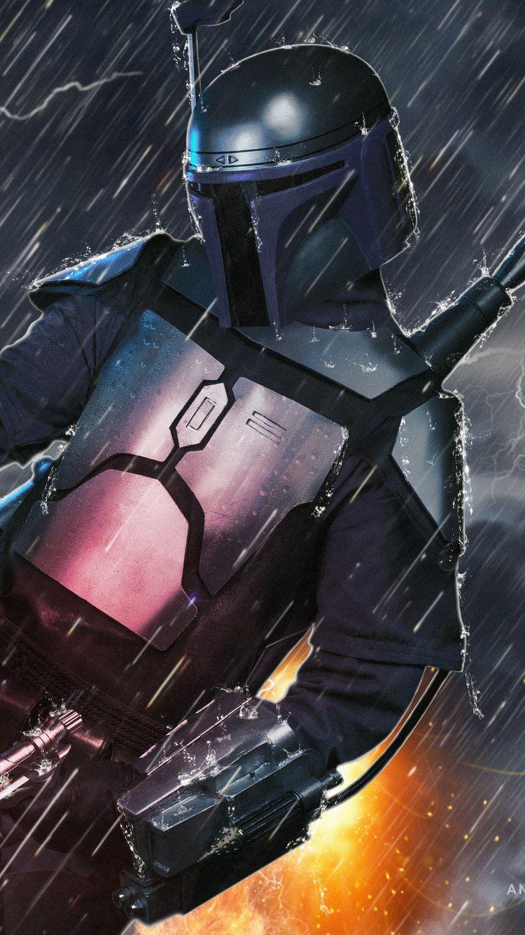 750x1334 Jango Fett Jetpack Action iPhone iPhone 6S, iPhone 7 HD 4k Wallpaper, Image, Background, Photo and Picture
