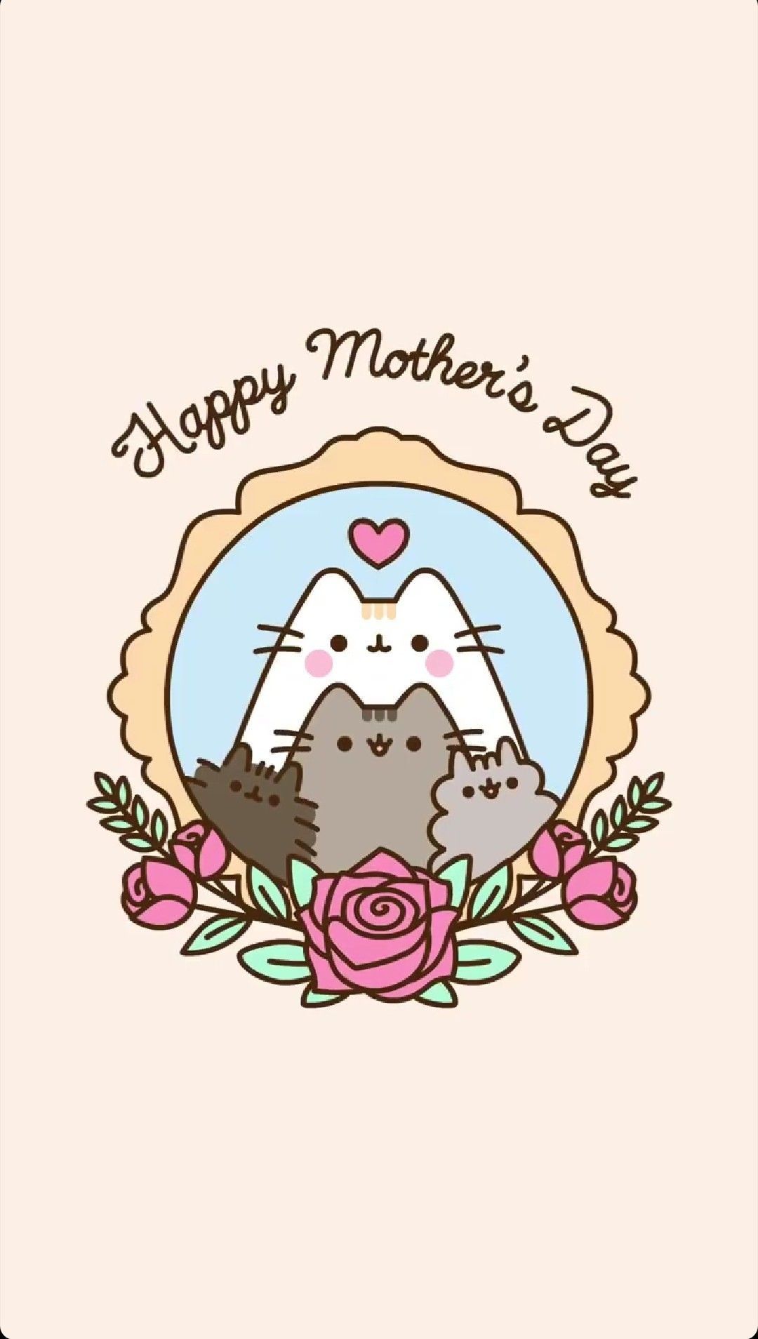 1080x1908 Pusheen Mother's Day Wallpaper