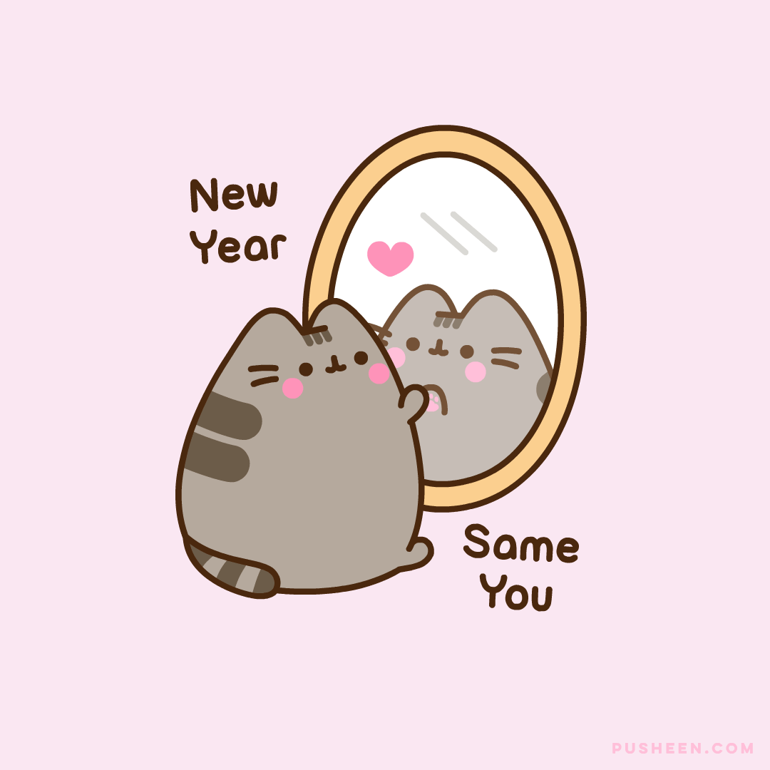 1080x1080 Pusheen : New Year's