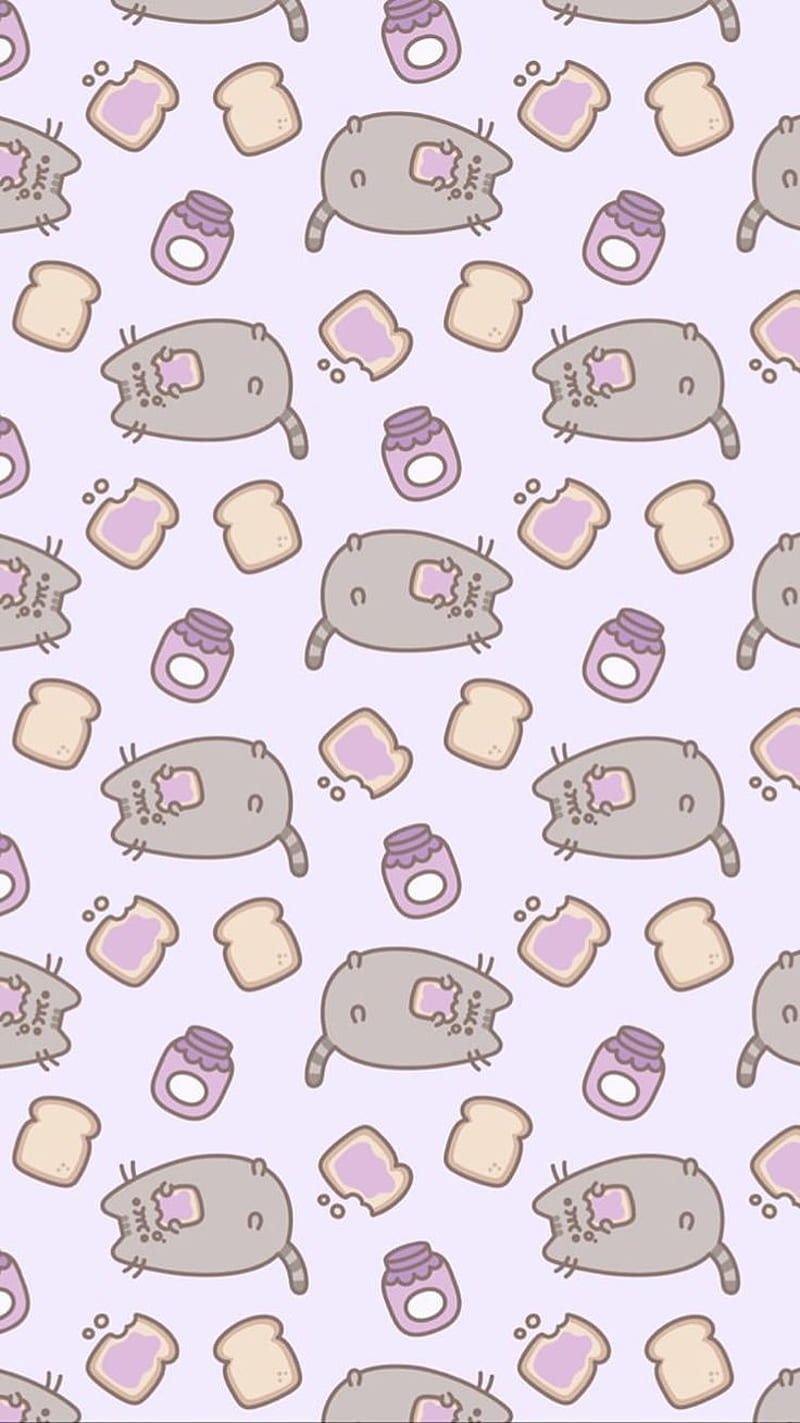 800x1423 Pusheen and Jelly, bread, HD phone wallpaper