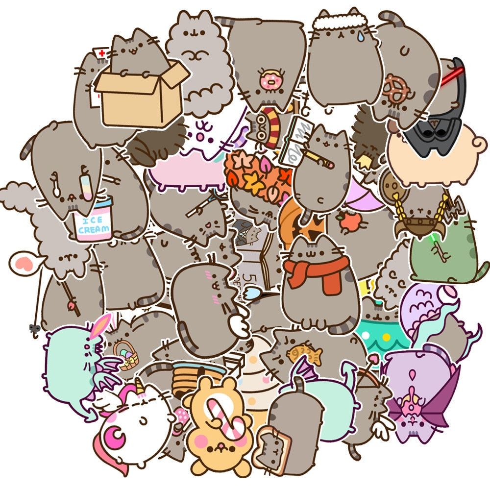 1000x1000 Pusheen Cat Stickers