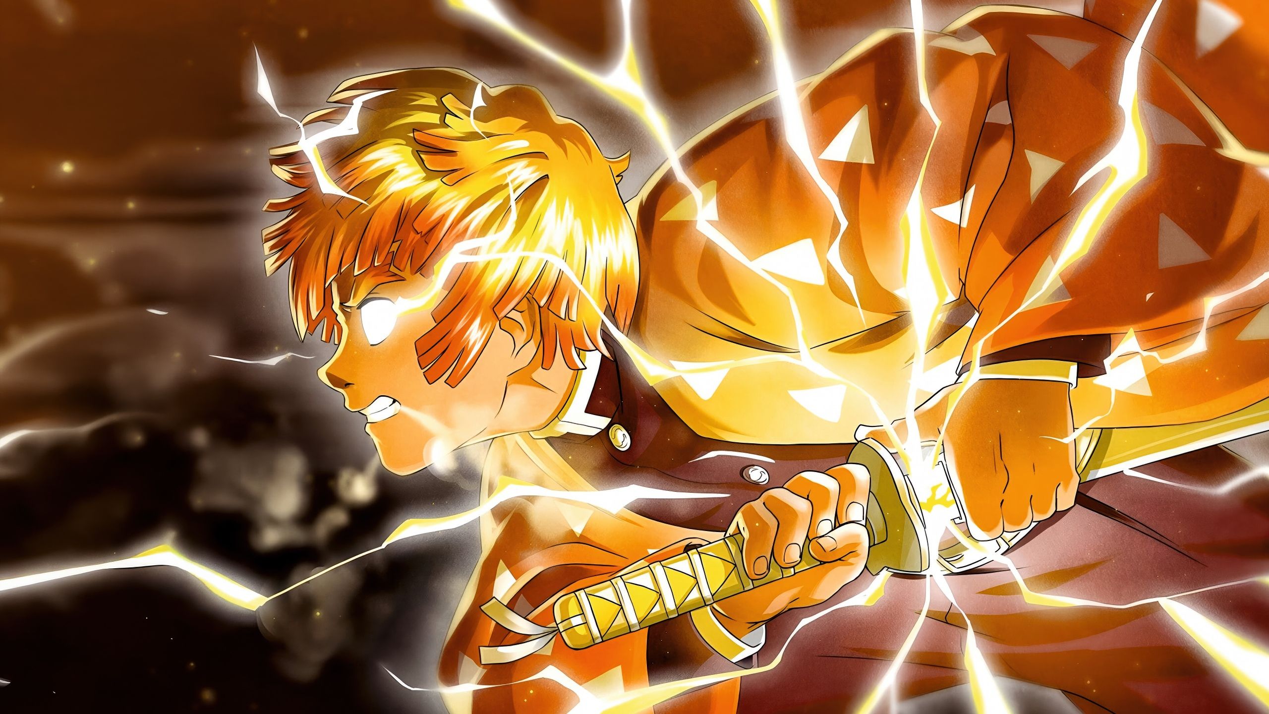 2560x1440 Zenitsu Agatsuma Wallpaper 4K, Thunder Breathing, 5K