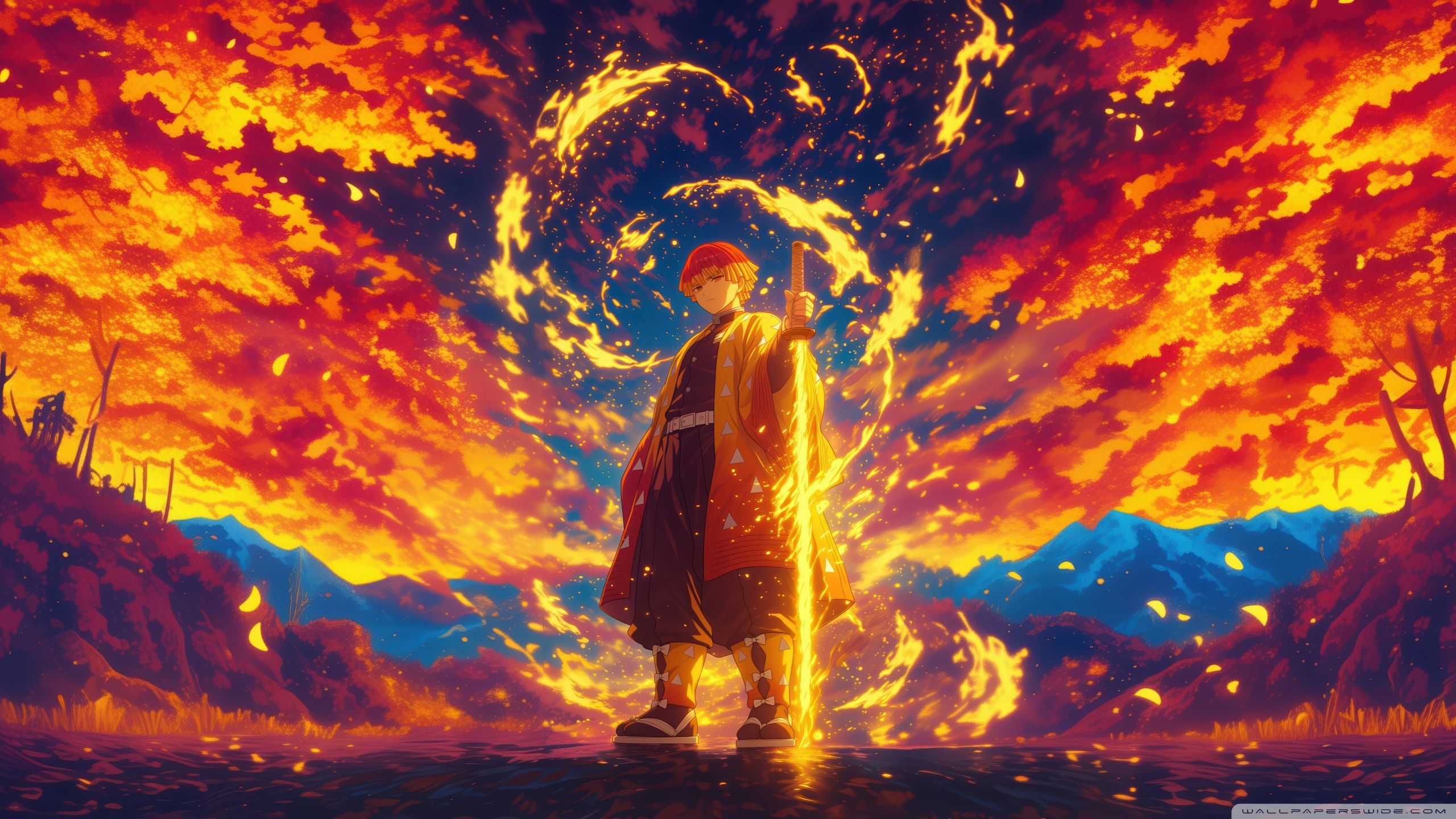 2560x1440 Zenitsu Agatsuma, Demon Slayer, Power, Manga, Anime 4K UHD Wallpaper for UltraHD Desktop and TV : Widescreen and UltraWide Display : Dual Monitor : Smartphone and Tablet Devices