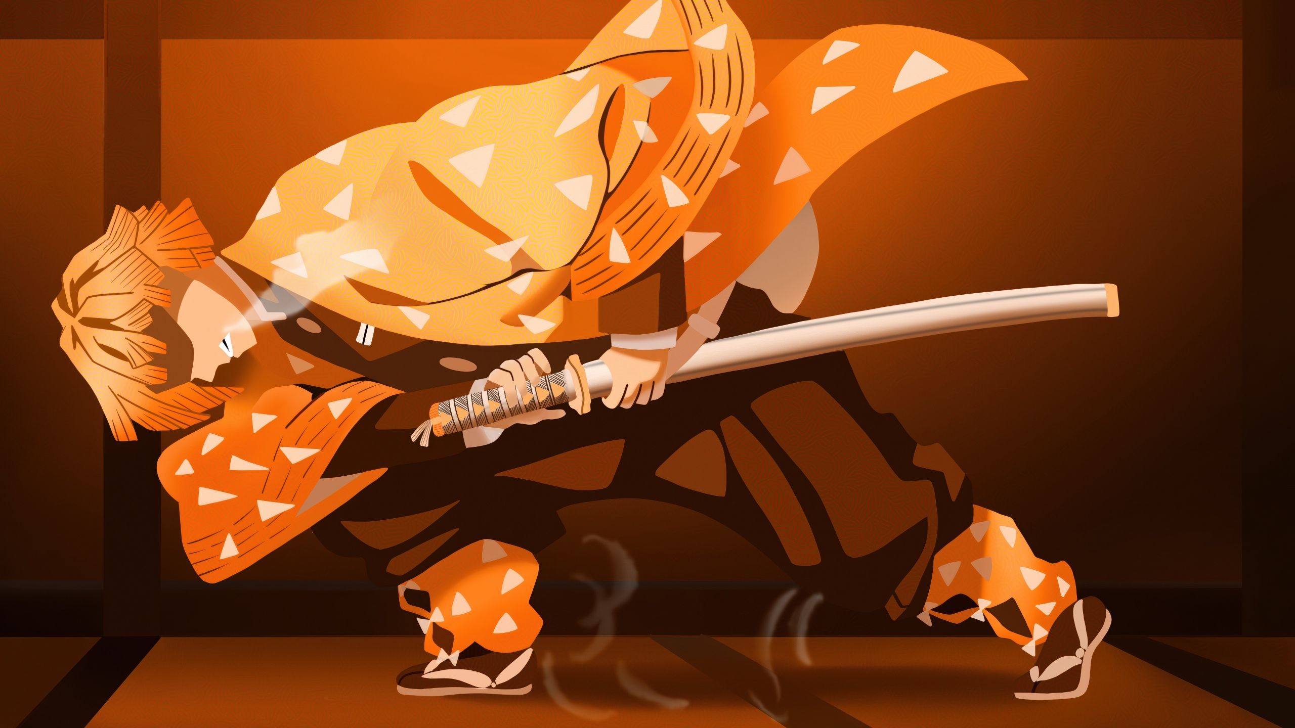 2560x1440 Zenitsu Agatsuma Wallpaper 4K, Action