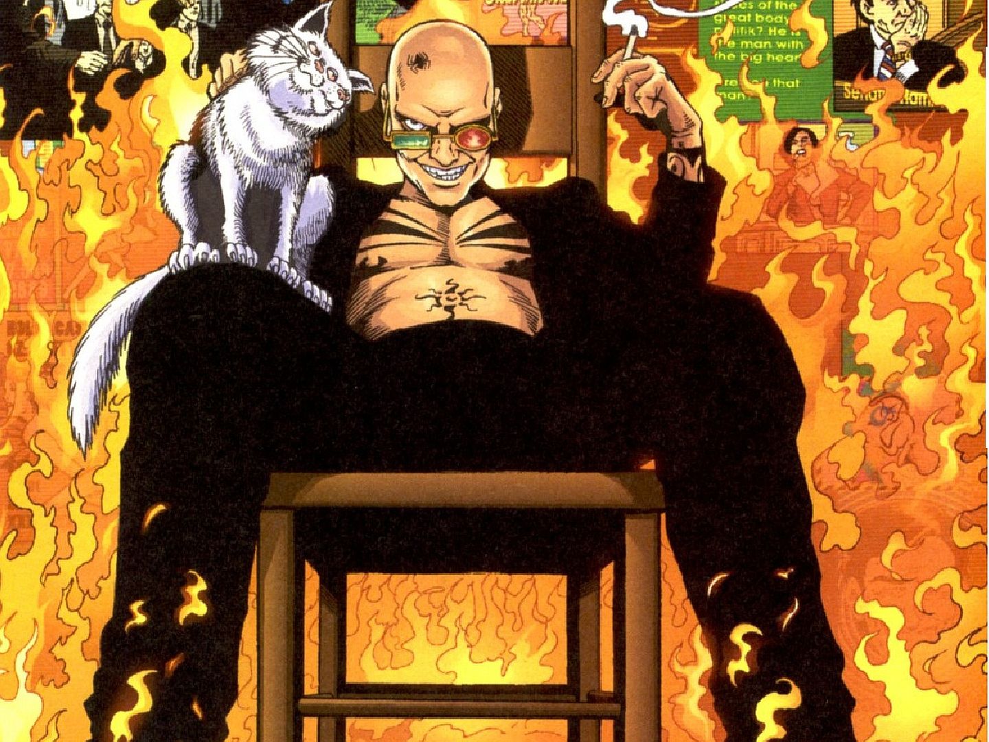 1440x1080 Desktop wallpaper: Comics, Transmetropolitan, Spider Jerusalem 4K free download for PC. 579707