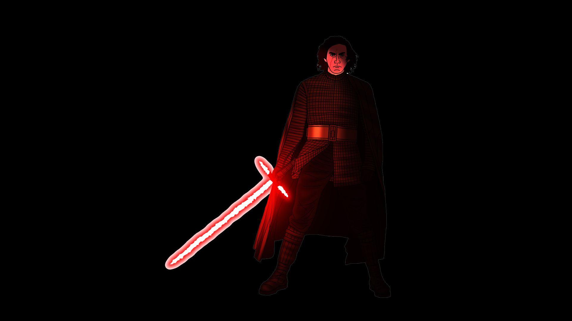 1920x1080 Kylo Ren Star Wars Neon Art 1080P Laptop Full HD Wallpaper, HD Artist 4K Wallpaper, Image, Photo and Background