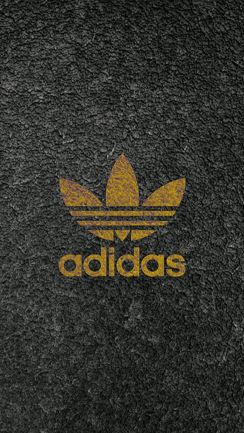800x1422 Adidas, gray, logo, esports, texture, yellow, HD phone wallpaper