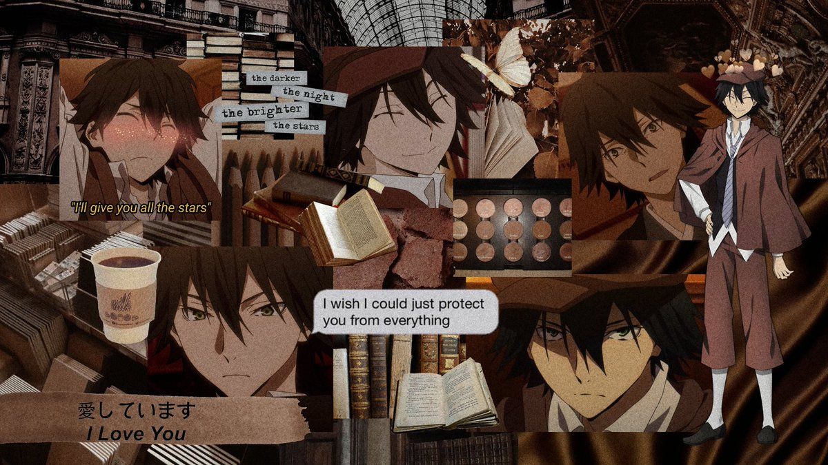 1200x675 Osamu Dazai and Ranpo Edogawa (Bungou Stray Dogs) aesthetic desktop wallpaper