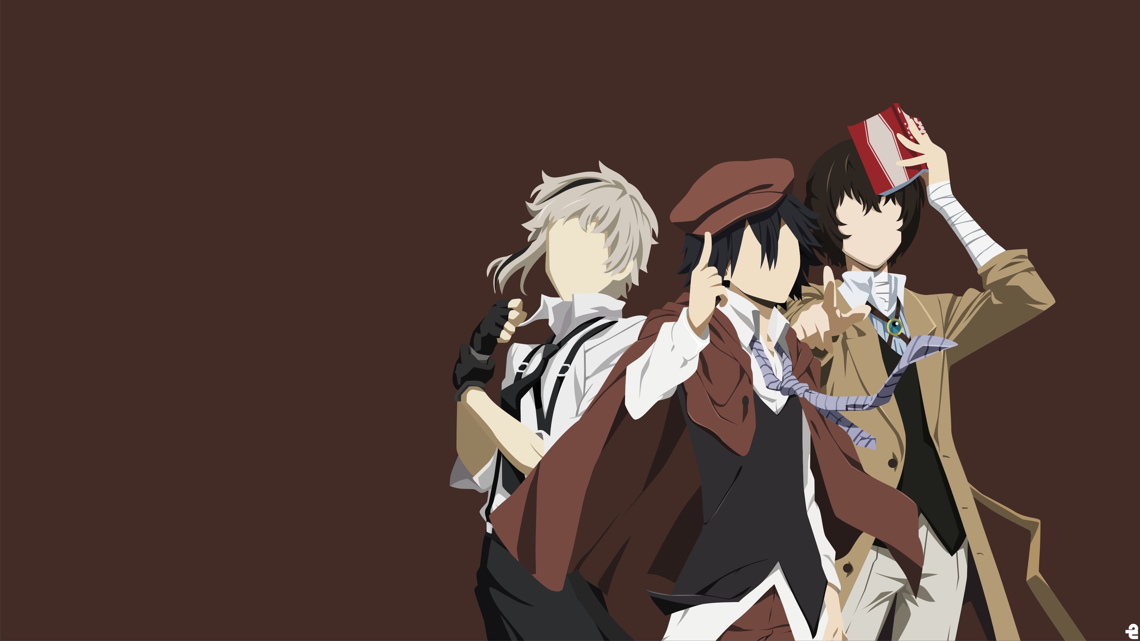 3840x2160 Phone wallpaper: Bungou Stray Dogs, Osamu Dazai, Anime, Atsushi Nakajima, Ranpo Edogawa 836383