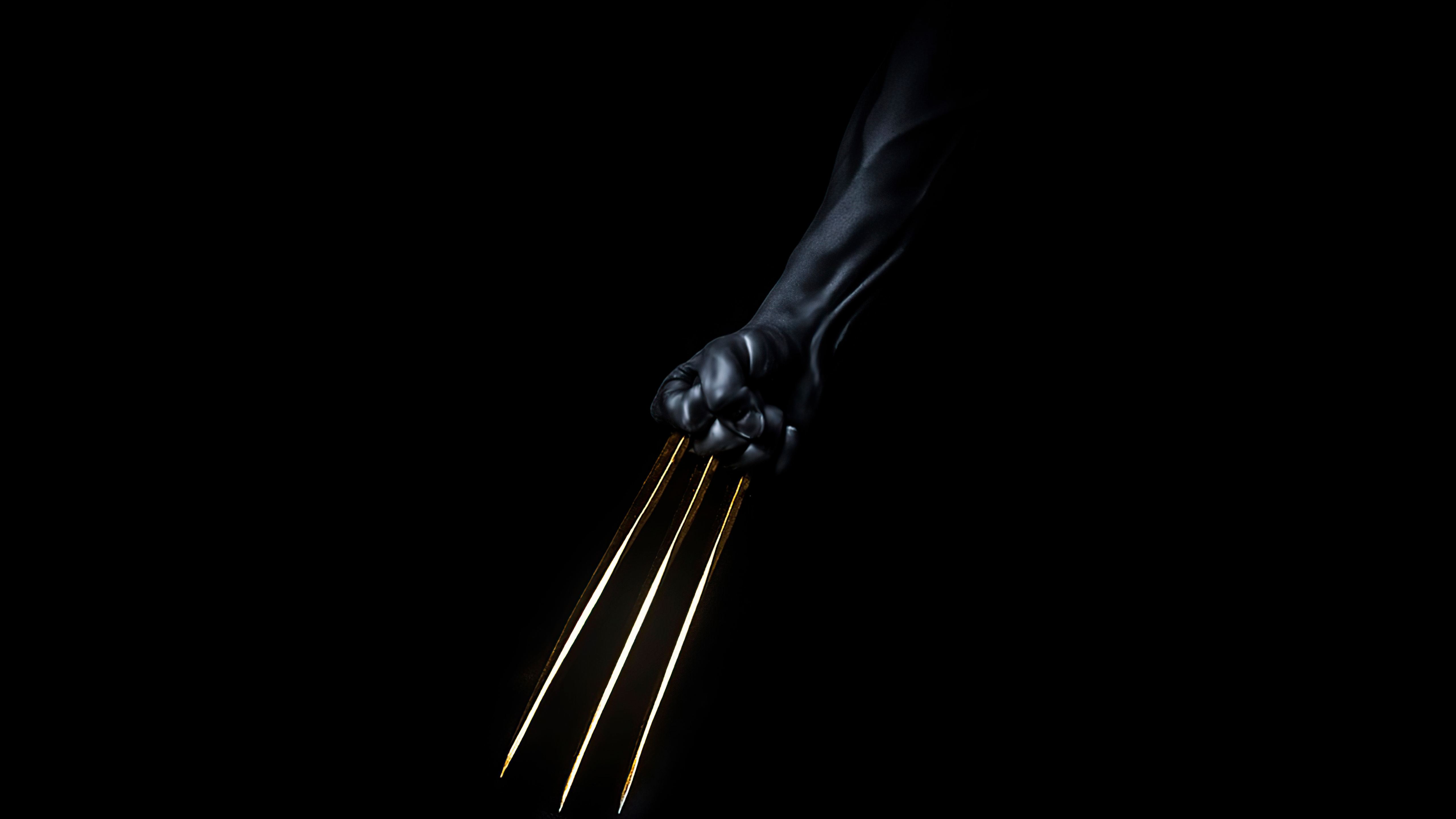 5120x2880 Wolverine Gold Claws Dark Wallpaper, HD Minimalist 4K Wallpaper, Image and Background