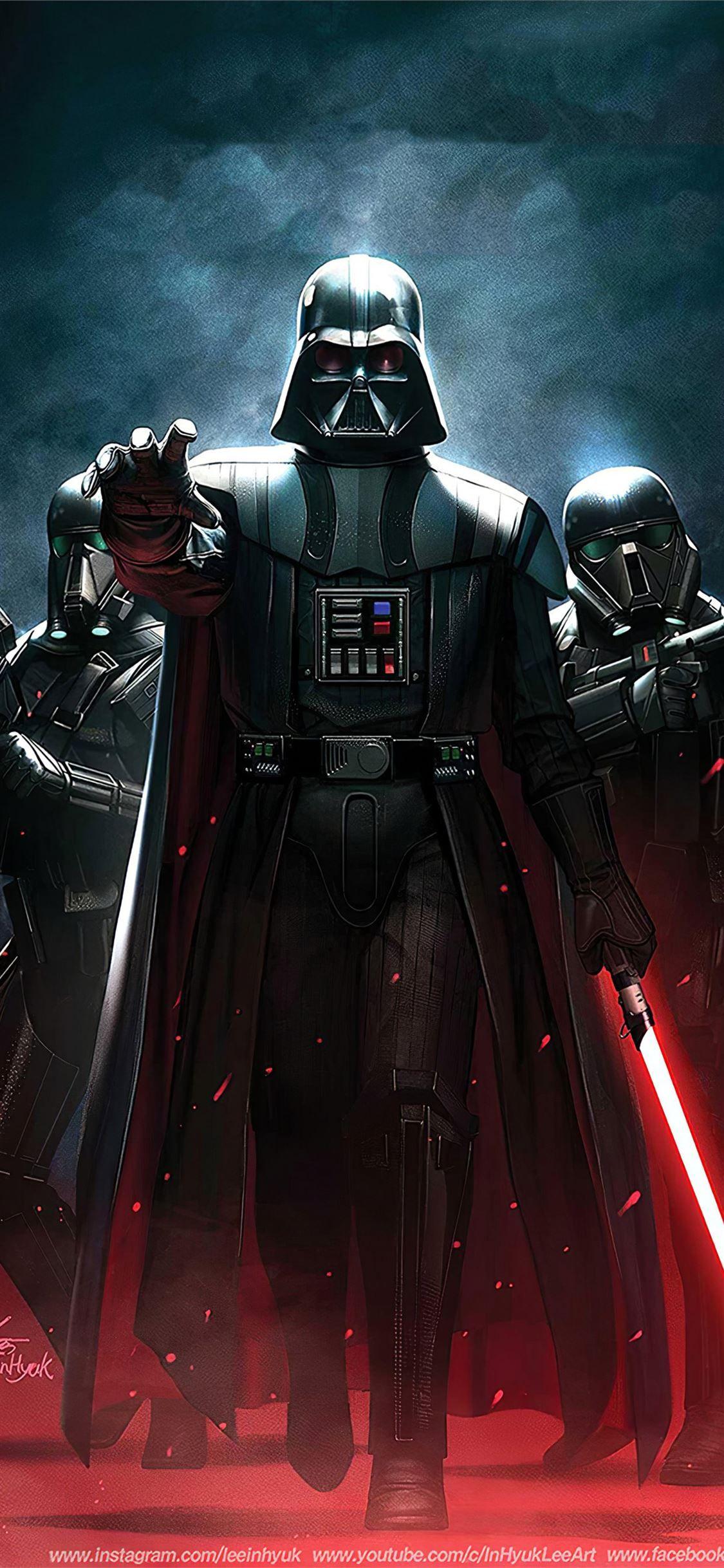 1125x2436 darth vaderart iPhone Wallpaper Free Download