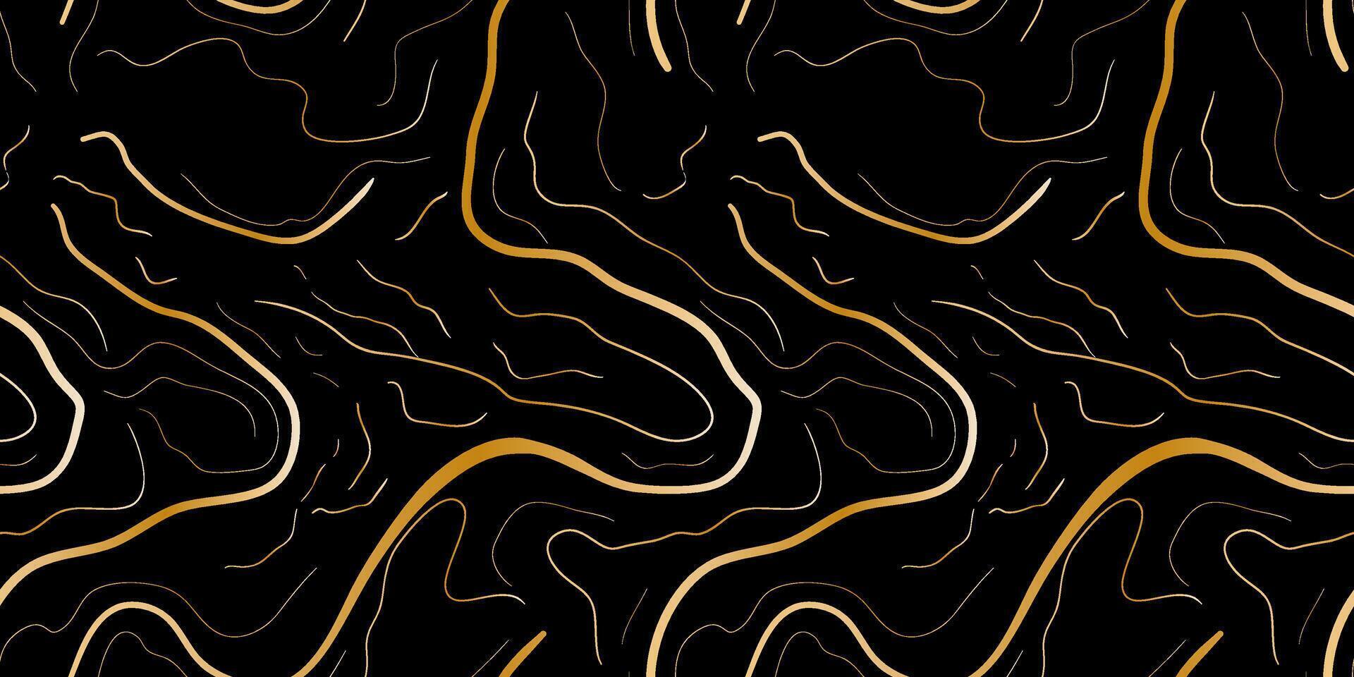 1920x960 luxury seamless black marble pattern with golden veins rich elegant background for branding, packaging, wallpaper, textile, digital design and decor