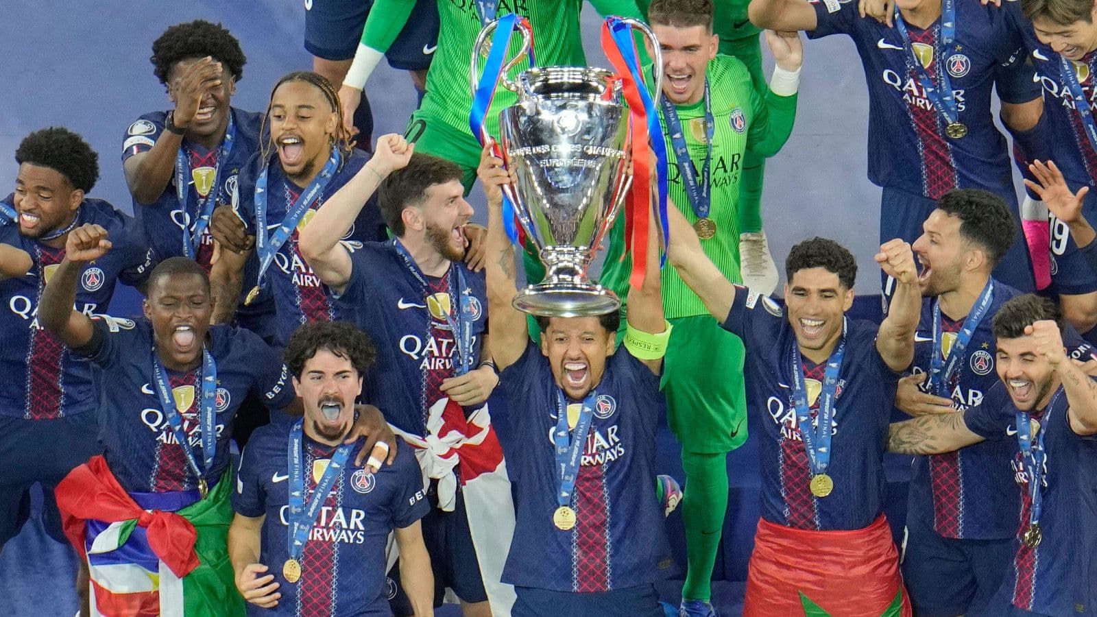 1600x900 Vodacom Soccer. News. PSG Lift Back To Back Champions League Trophies After Penalty Shootout Win Over Arsenal