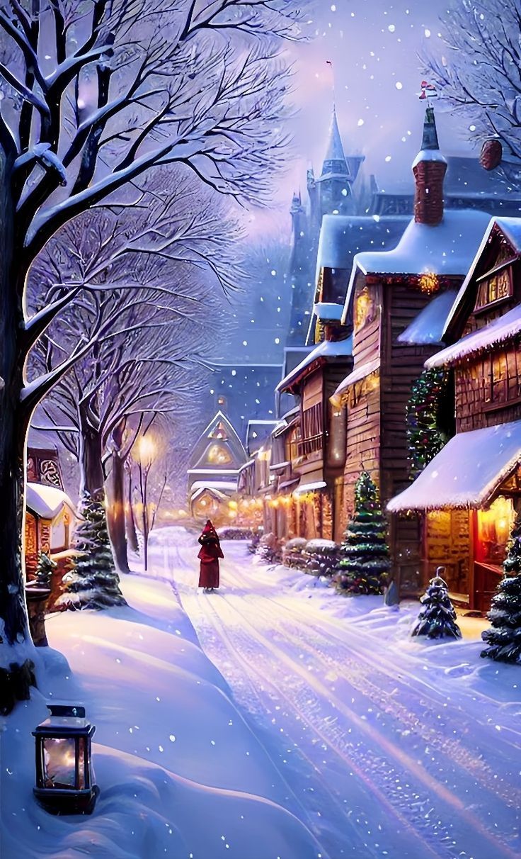 736x1212 Vintage Kitchen Gadgets Ideas for Boho Home Organization. Snowy evening village scene, Snowy christmas city