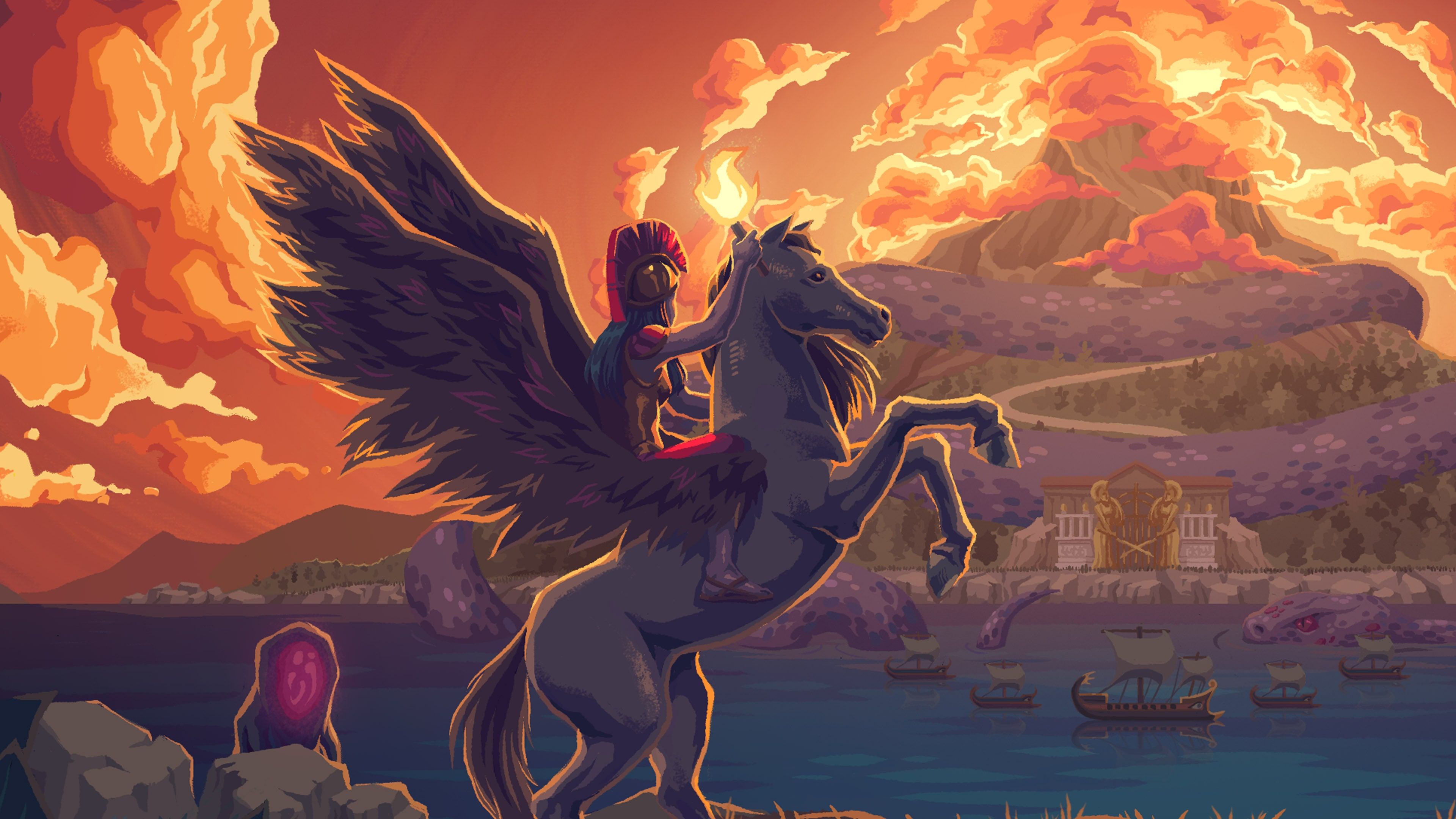 3840x2160 Kingdom Two Crowns: Olympus Edition