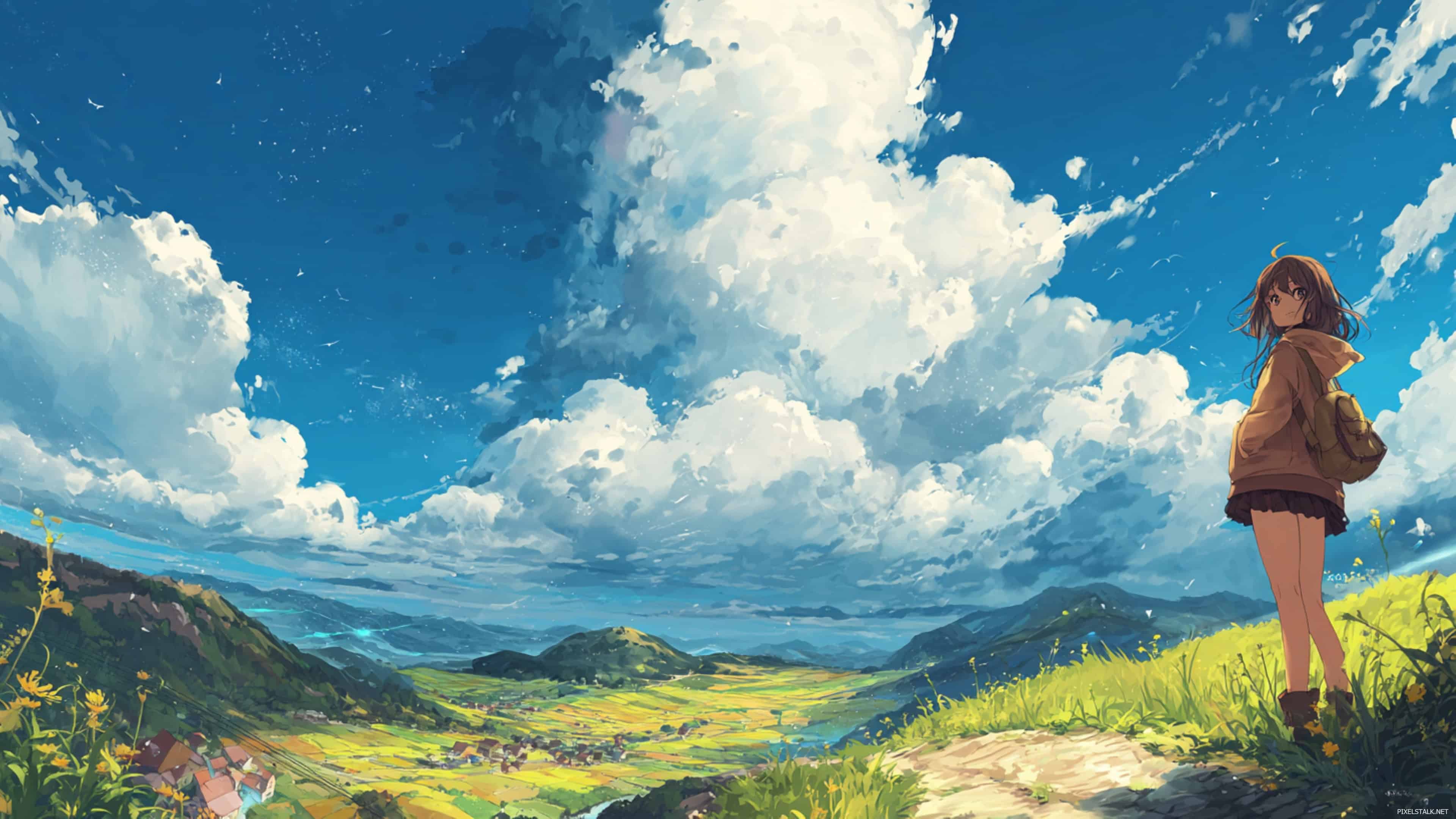 3840x2160 Anime Girl Wallpaper High Resolution