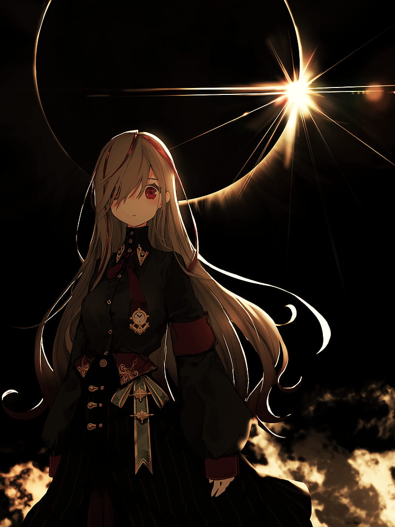 800x1066 Anime girls, anime, original characters, eclipse, ɴᴀʀᴜᴇ, HD phone wallpaper