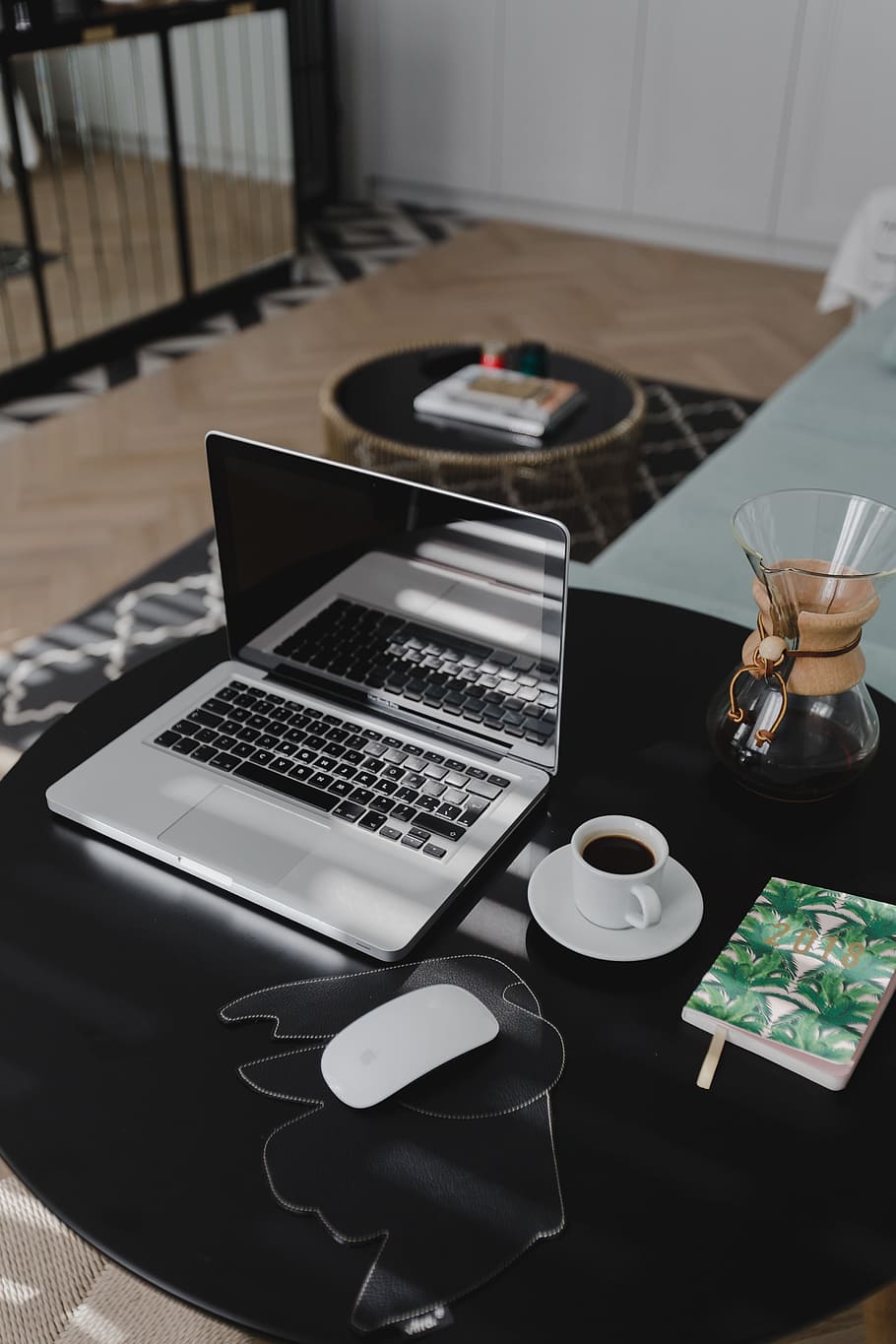 910x1365 workplace, laptop, table, home, interior, furniture, office, modern