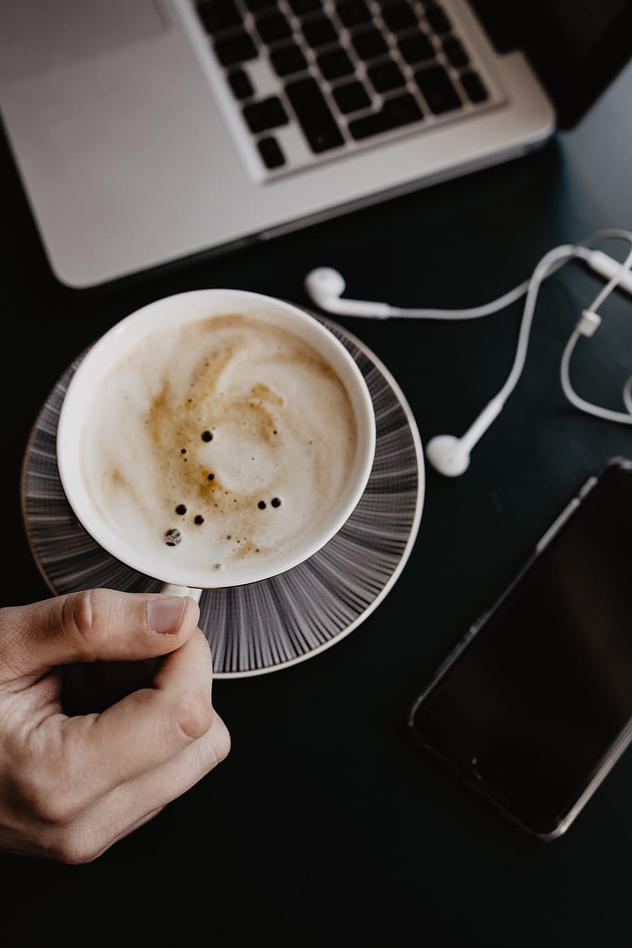 910x1365 male, working, laptop, cup, coffee, cup of coffee, desk, office