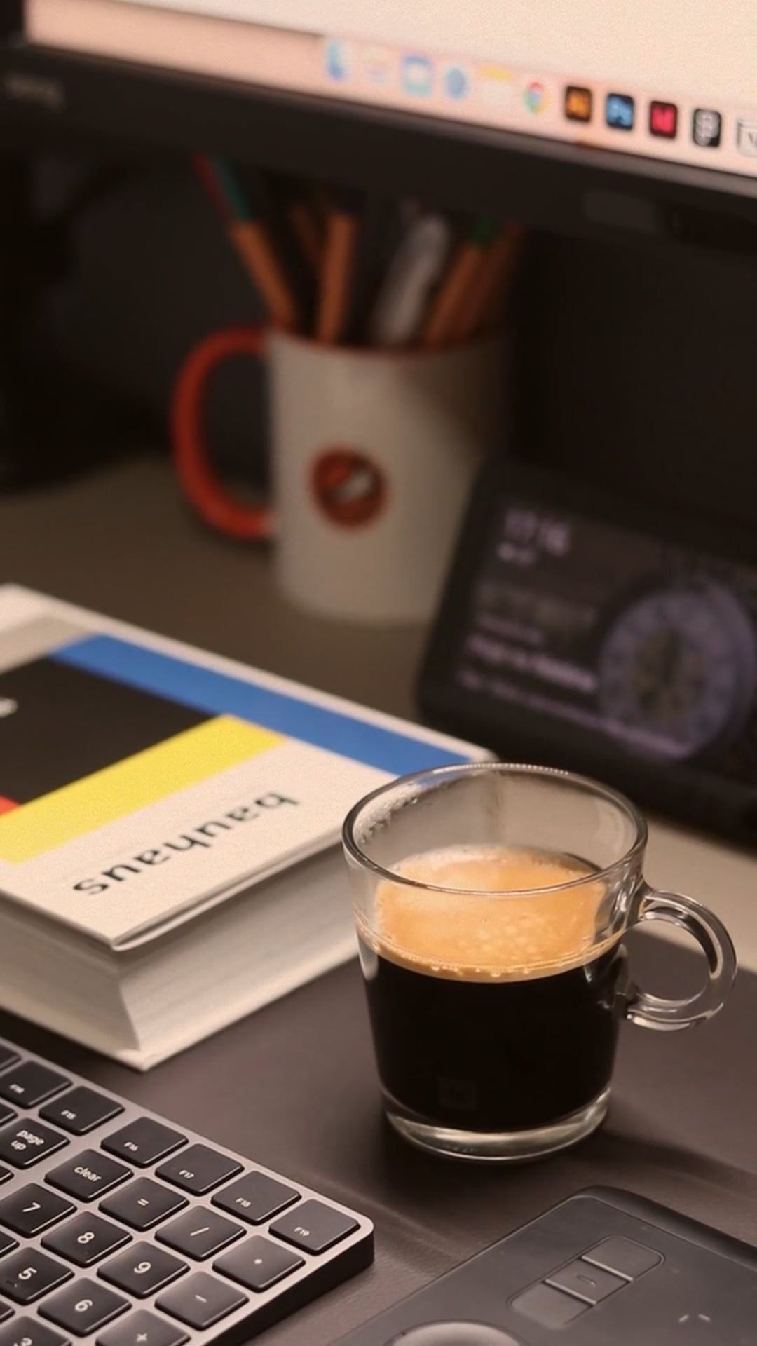 1080x1920 Black Coffee And A Book On The Table Free Stock Video Footage, Royalty Free 4K & HD Video Clip