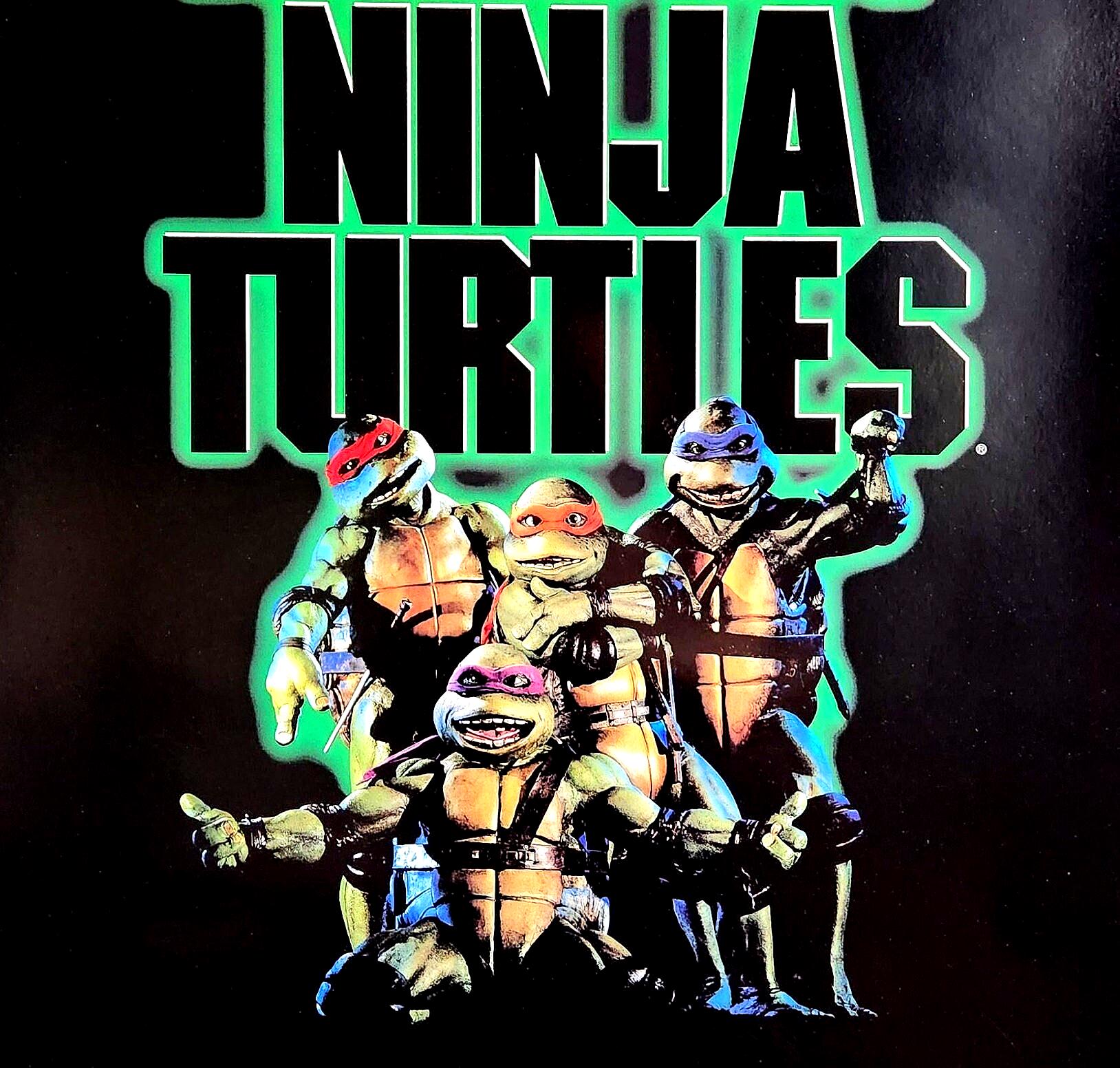 1628x1552 Teenage Mutant Ninja Turtles Original Vintage Movie Poster Of The Kung Fu Epic With Michaelangelo, Leonardo, Raphael, Donatello And Splinter