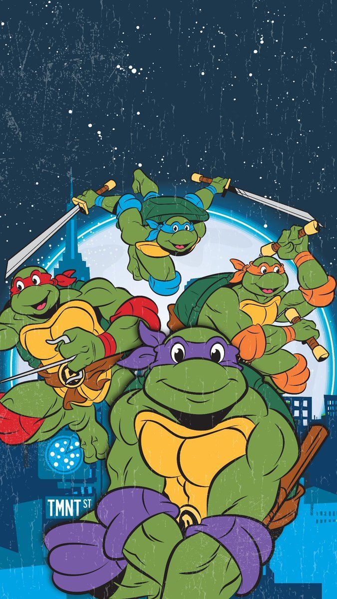 675x1200 TMNT Retro Wallpaper
