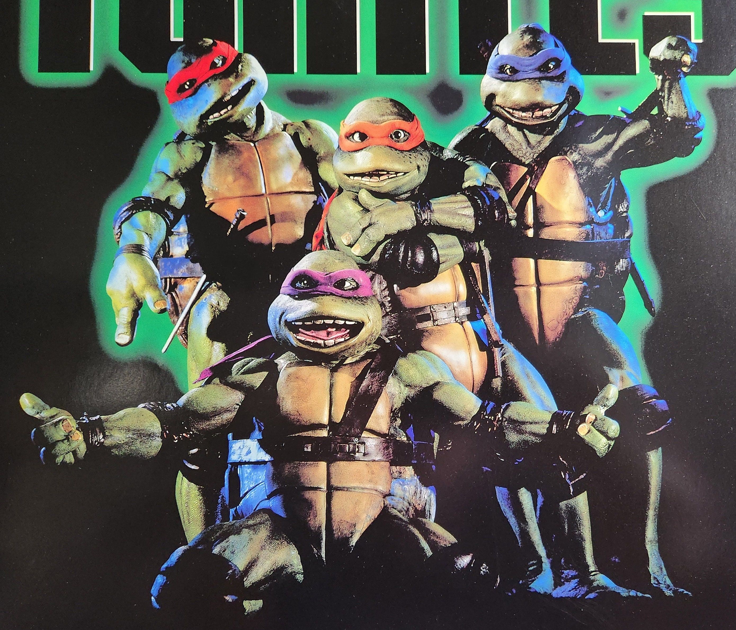 2779x2379 Teenage Mutant Ninja Turtles Original Vintage Movie Poster Of The Kung Fu Epic With Michaelangelo, Leonardo, Raphael, Donatello And Splinter Hong Kong