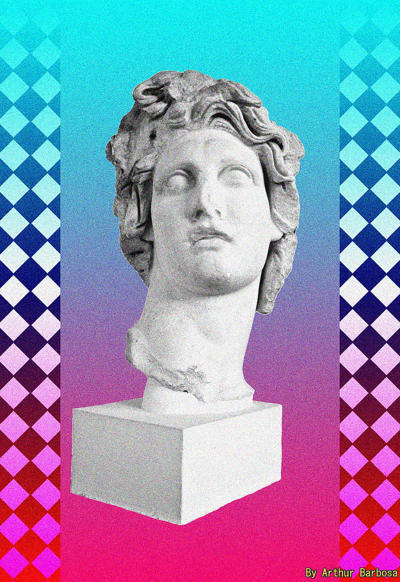 800x1164 Vaporwave Aesthetics, windows, macintoshplus, pink, statue, retro, noise, HD phone wallpaper
