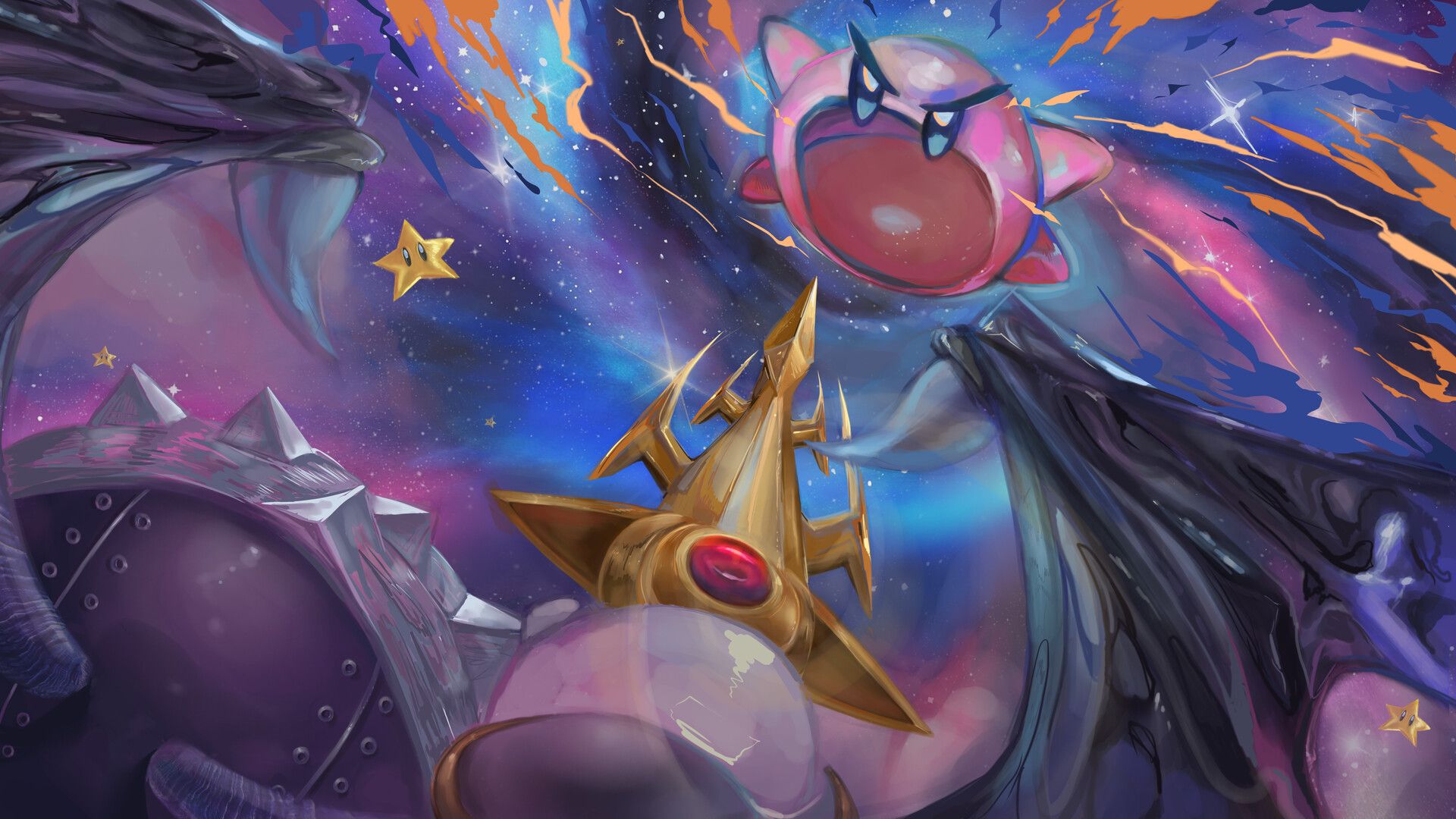 1920x1080 Kirby VS Meta Knight