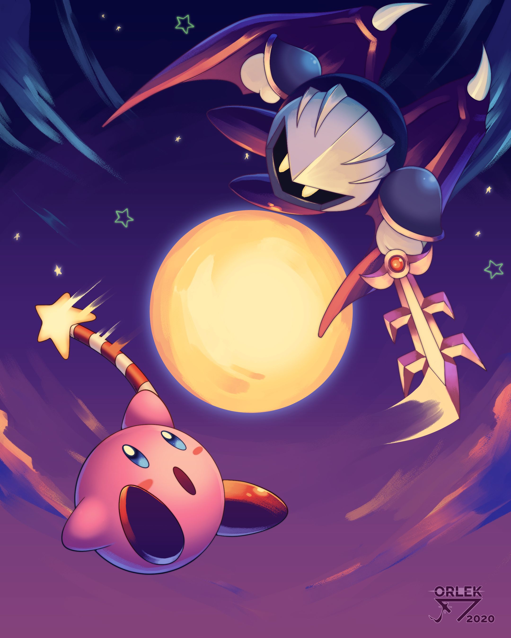 2160x2700 Kirby VS Meta Knight By Orlek Sketch On Newgrounds