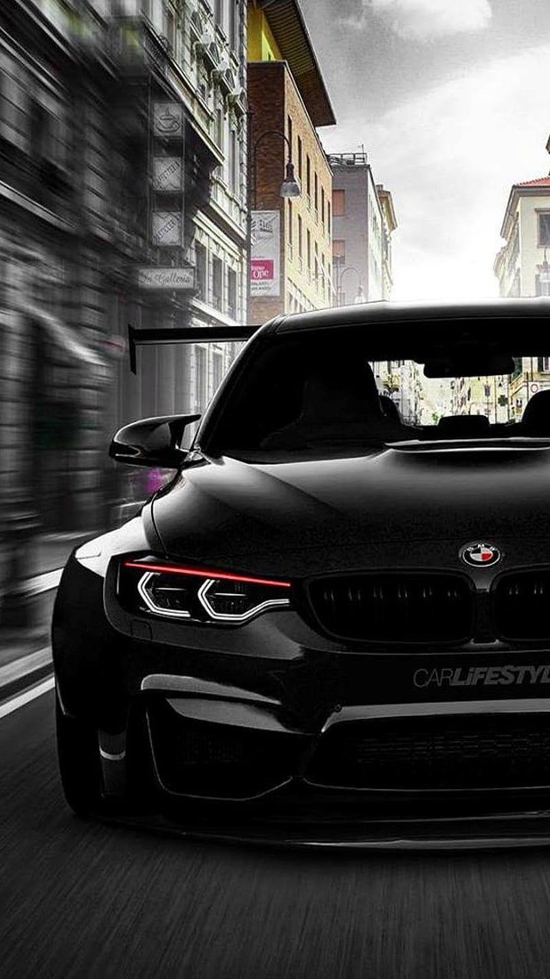 800x1422 Bmw M black, car, speed, HD phone wallpaper