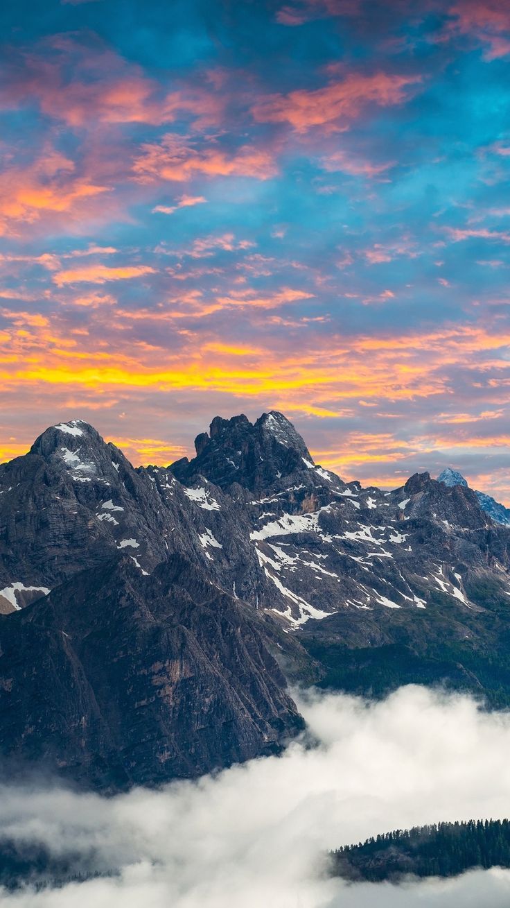 736x1309 Majestic Mountains at Sunset. HD wallpaper android, Sky mountain, Mountain wallpaper
